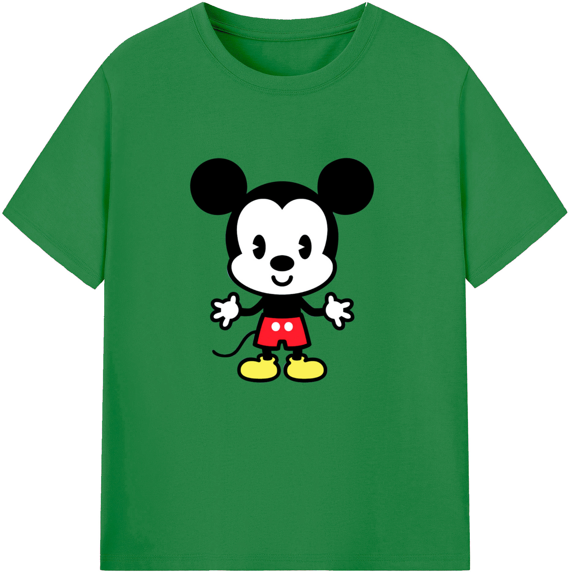ミッキーマウス Mickey Mouse 綿100％ メンズ半袖Tシャツ｜肌触りやわらか＆通気性