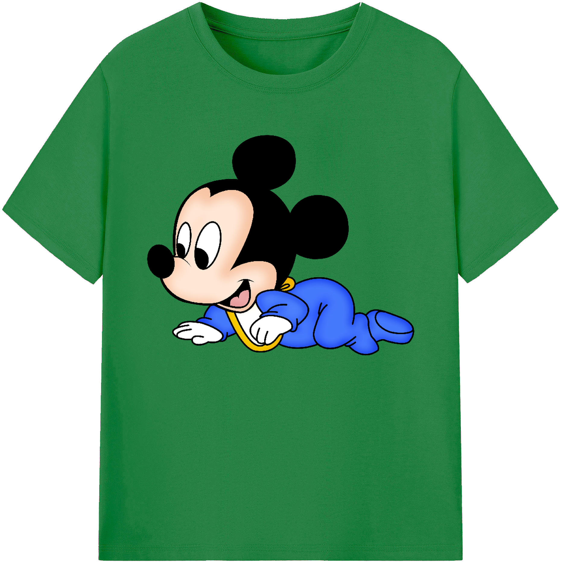 ミッキーマウス Mickey Mouse 綿100％ メンズ半袖Tシャツ｜肌触りやわらか＆通気性