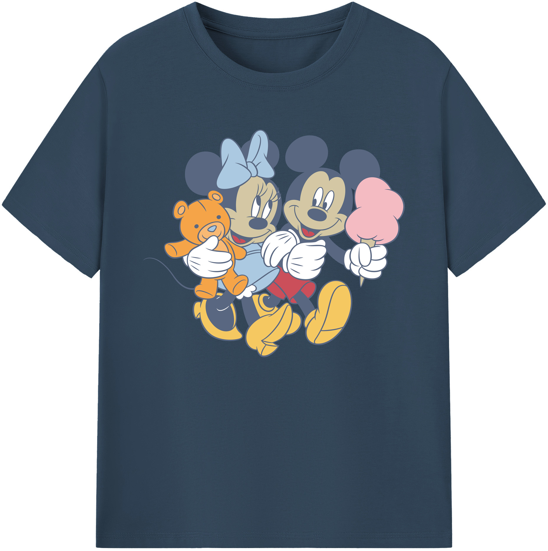 ミッキーマウス Mickey Mouse 綿100％ メンズ半袖Tシャツ｜肌触りやわらか＆通気性