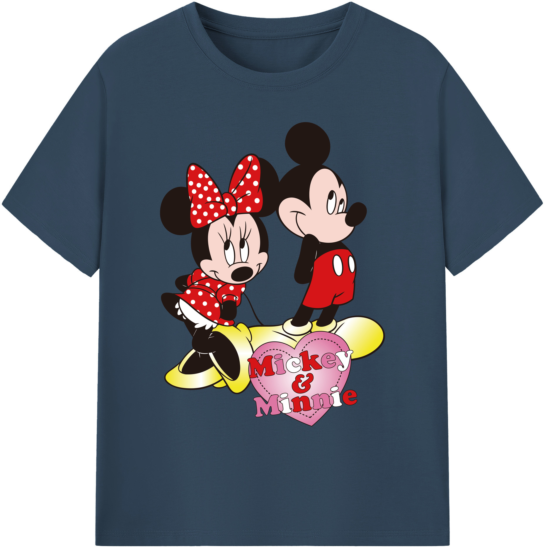 ミッキーマウス Mickey Mouse 綿100％ メンズ半袖Tシャツ｜肌触りやわらか＆通気性
