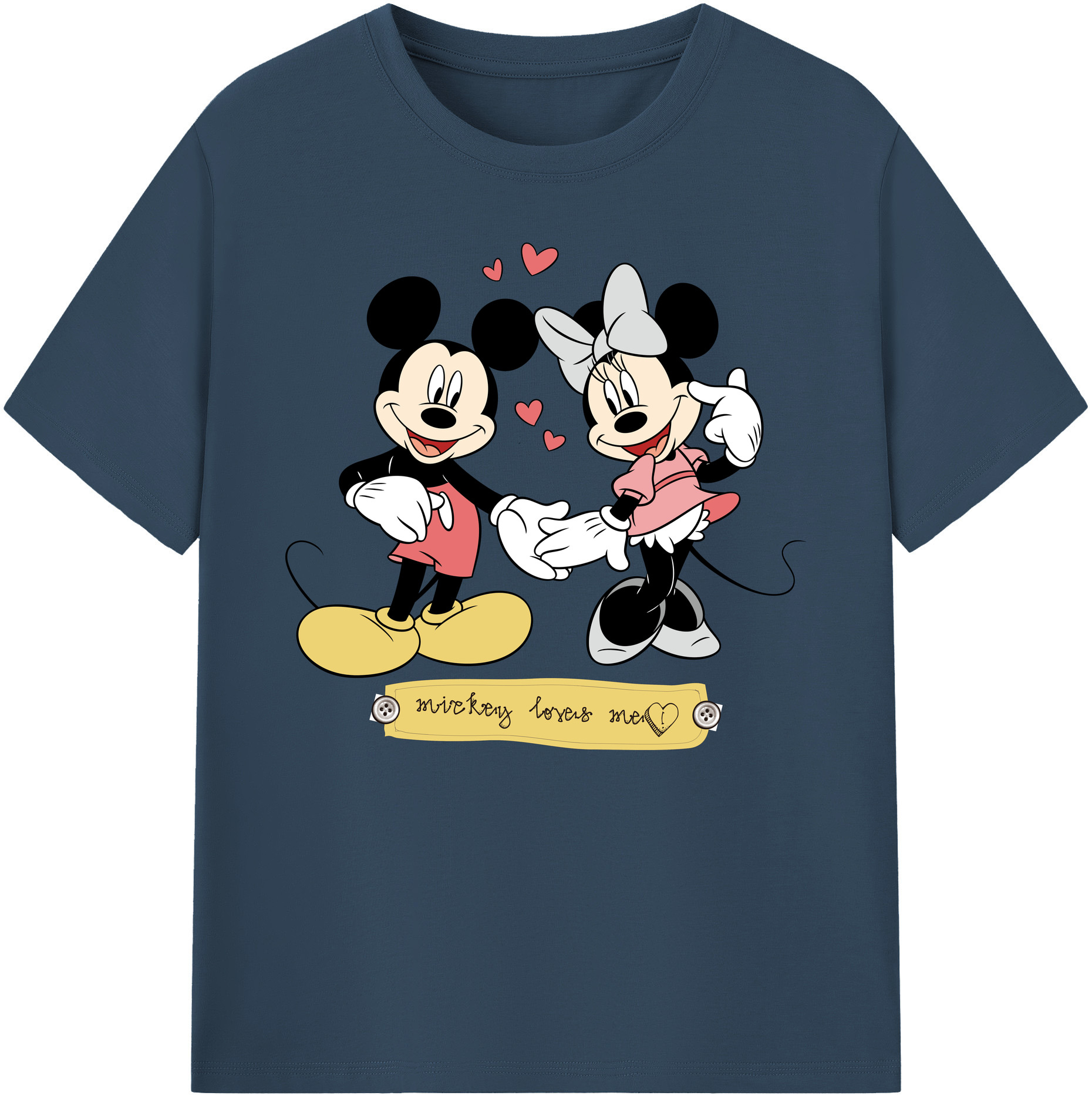 ミッキーマウス Mickey Mouse 綿100％ メンズ半袖Tシャツ｜肌触りやわらか＆通気性