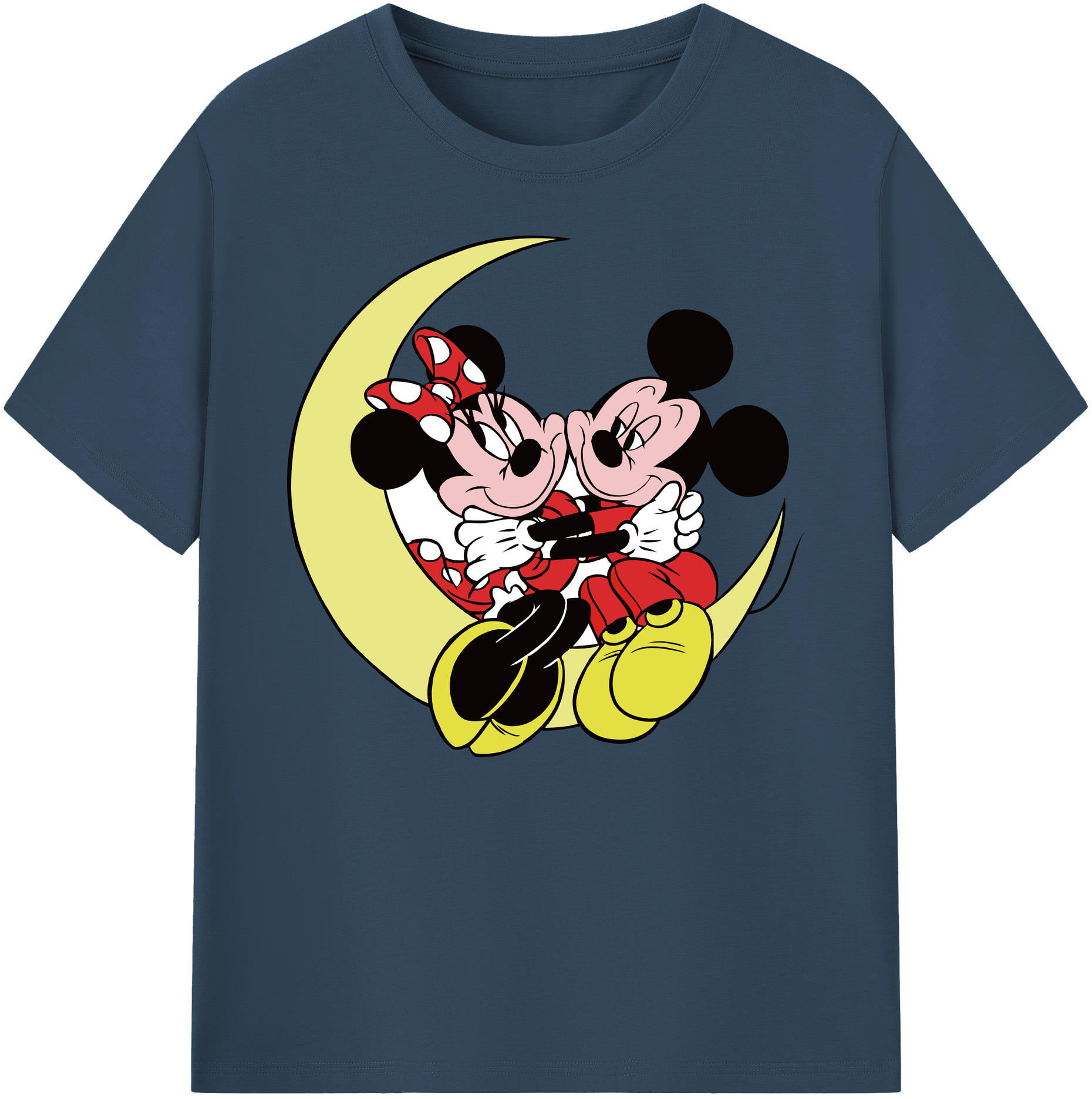 ミッキーマウス Mickey Mouse 綿100％ メンズ半袖Tシャツ｜肌触りやわらか＆通気性