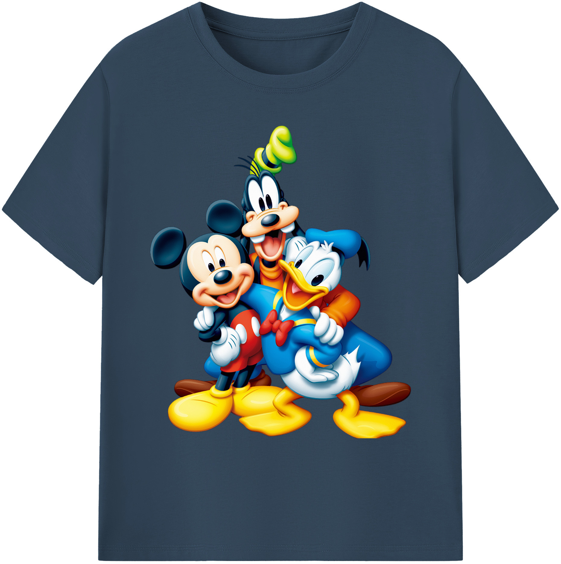 ミッキーマウス Mickey Mouse 綿100％ メンズ半袖Tシャツ｜肌触りやわらか＆通気性