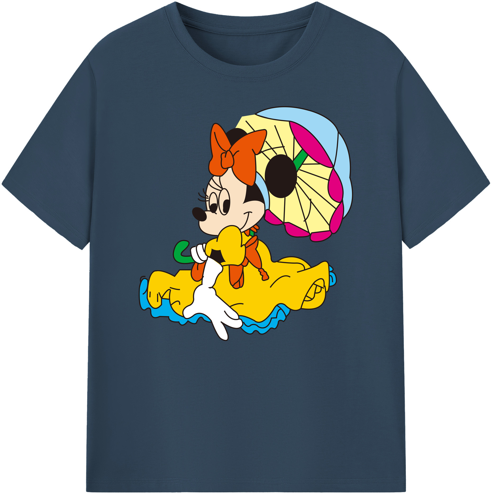 ミッキーマウス Mickey Mouse 綿100％ メンズ半袖Tシャツ｜肌触りやわらか＆通気性