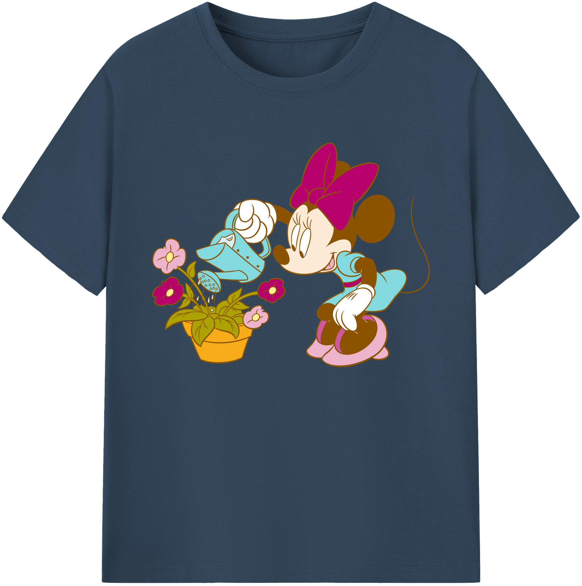 ミッキーマウス Mickey Mouse 綿100％ メンズ半袖Tシャツ｜肌触りやわらか＆通気性