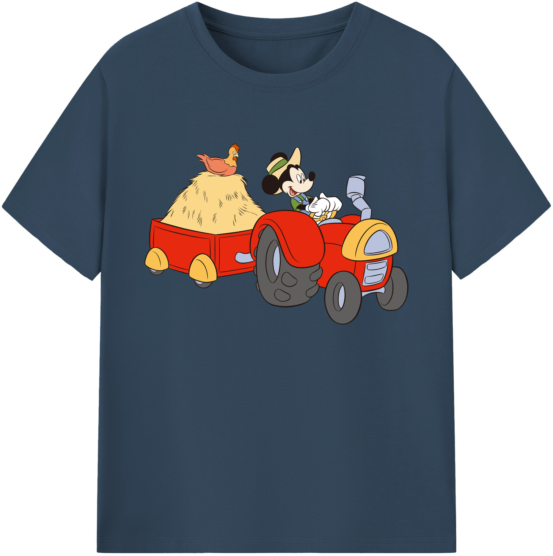 ミッキーマウス Mickey Mouse 綿100％ メンズ半袖Tシャツ｜肌触りやわらか＆通気性
