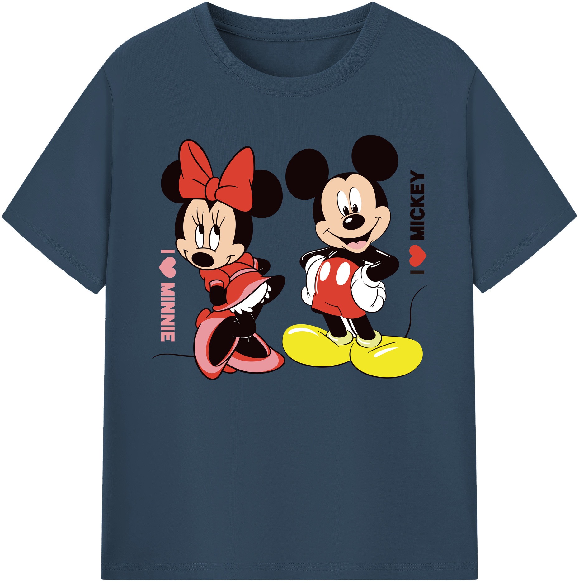 ミッキーマウス Mickey Mouse 綿100％ メンズ半袖Tシャツ｜肌触りやわらか＆通気性