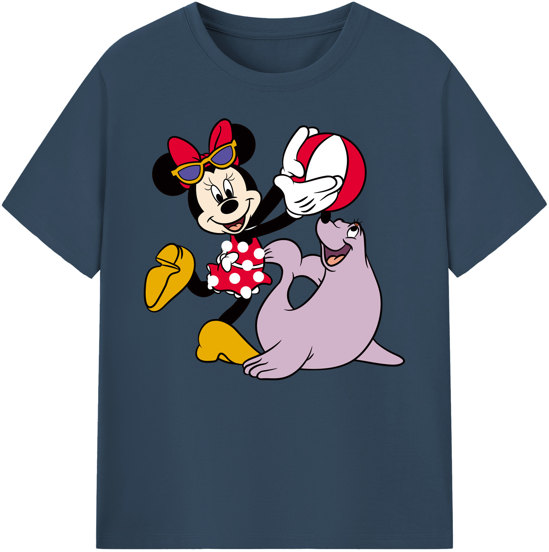 ミッキーマウス Mickey Mouse 綿100％ メンズ半袖Tシャツ｜肌触りやわらか＆通気性