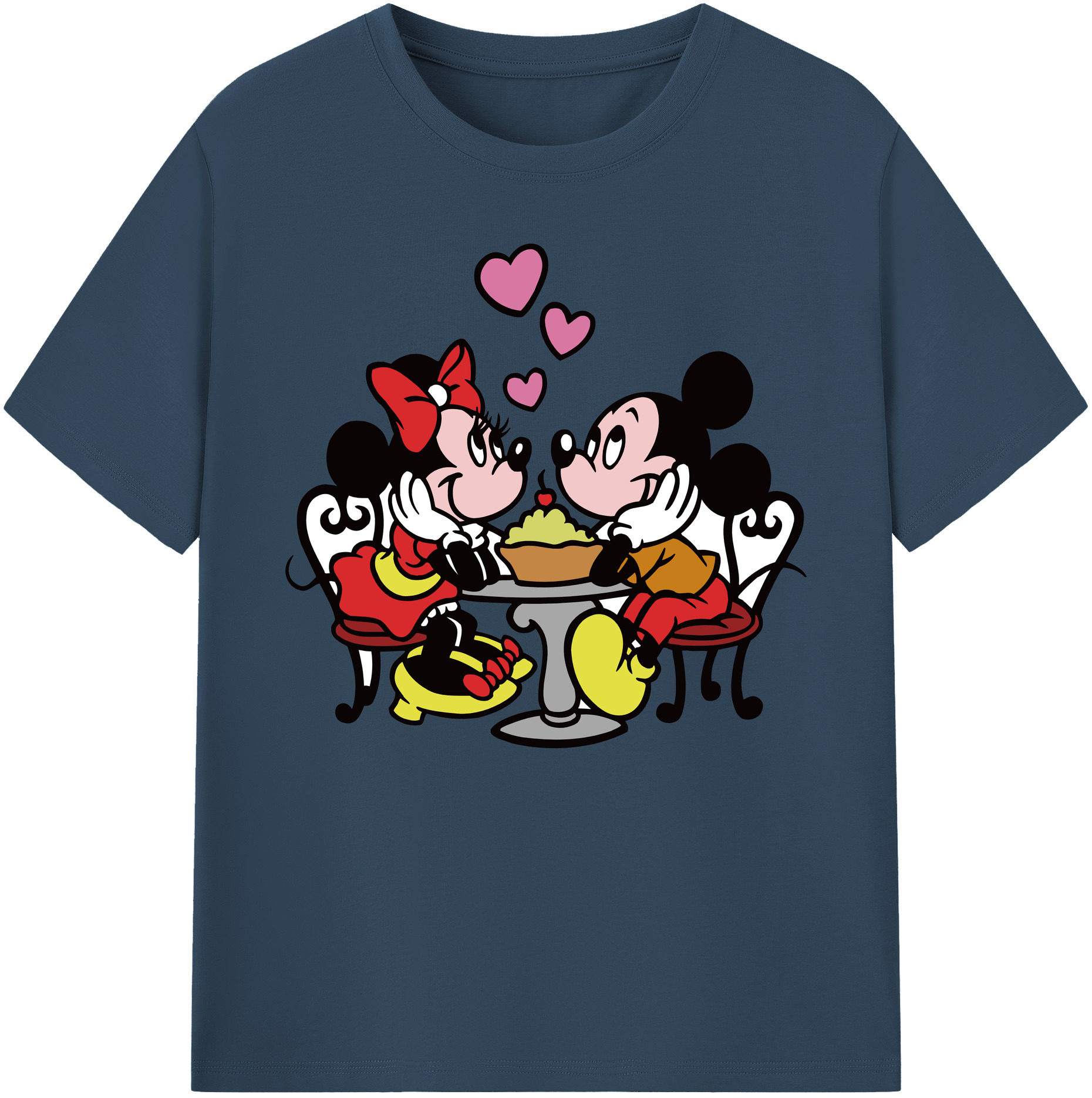 ミッキーマウス Mickey Mouse 綿100％ メンズ半袖Tシャツ｜肌触りやわらか＆通気性