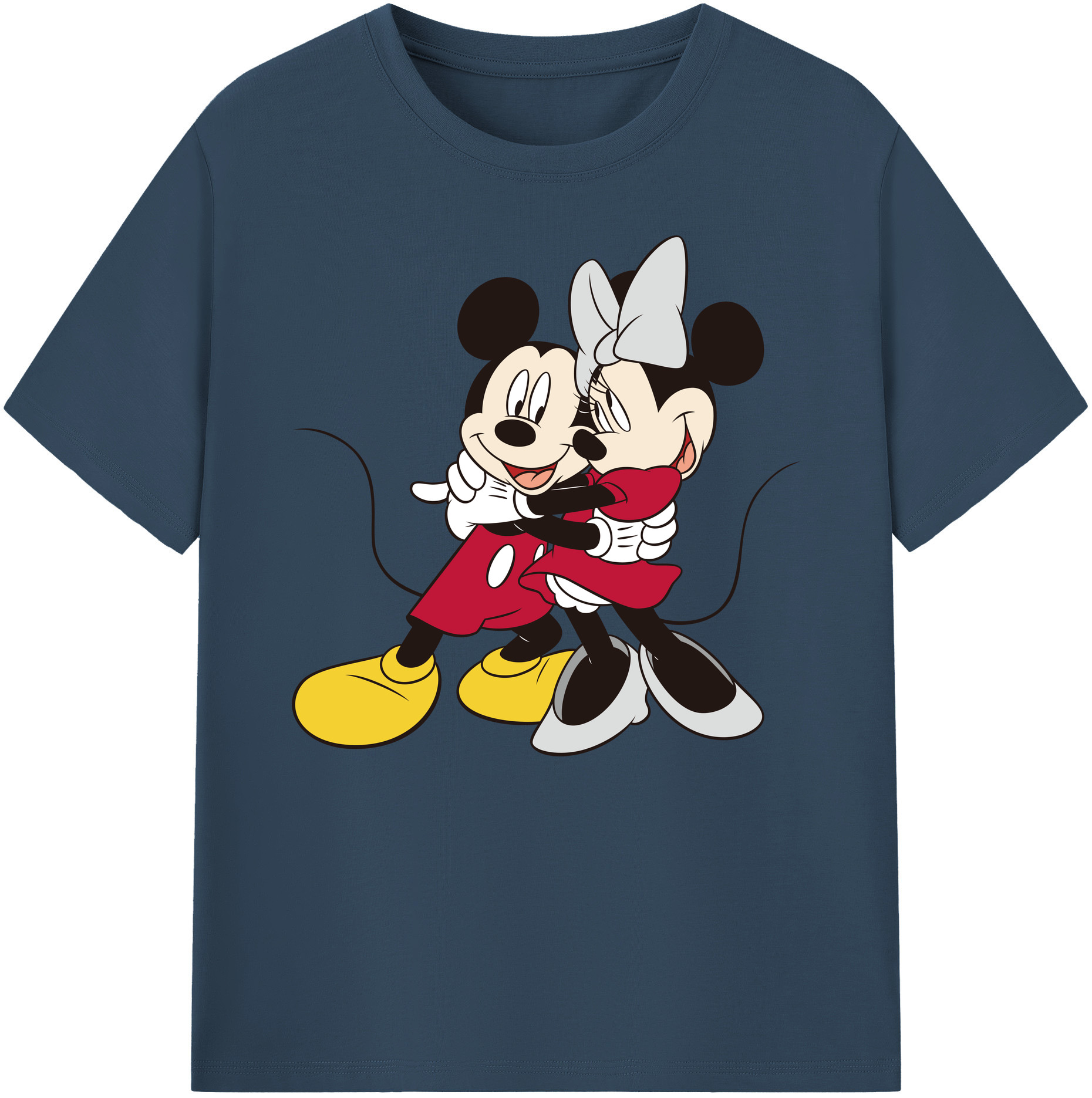 ミッキーマウス Mickey Mouse 綿100％ メンズ半袖Tシャツ｜肌触りやわらか＆通気性