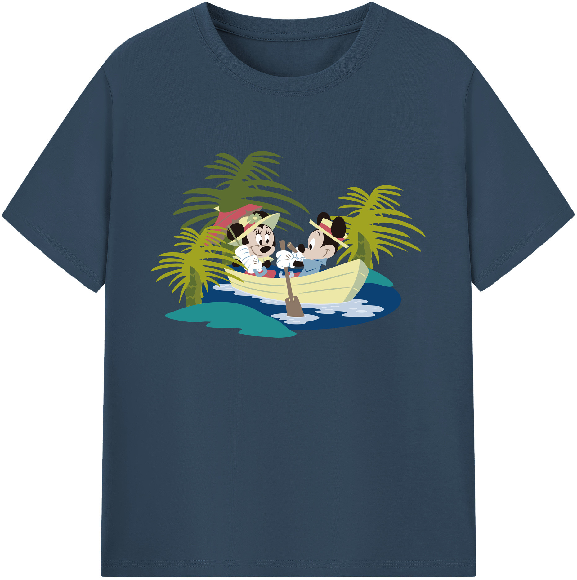 ミッキーマウス Mickey Mouse 綿100％ メンズ半袖Tシャツ｜肌触りやわらか＆通気性