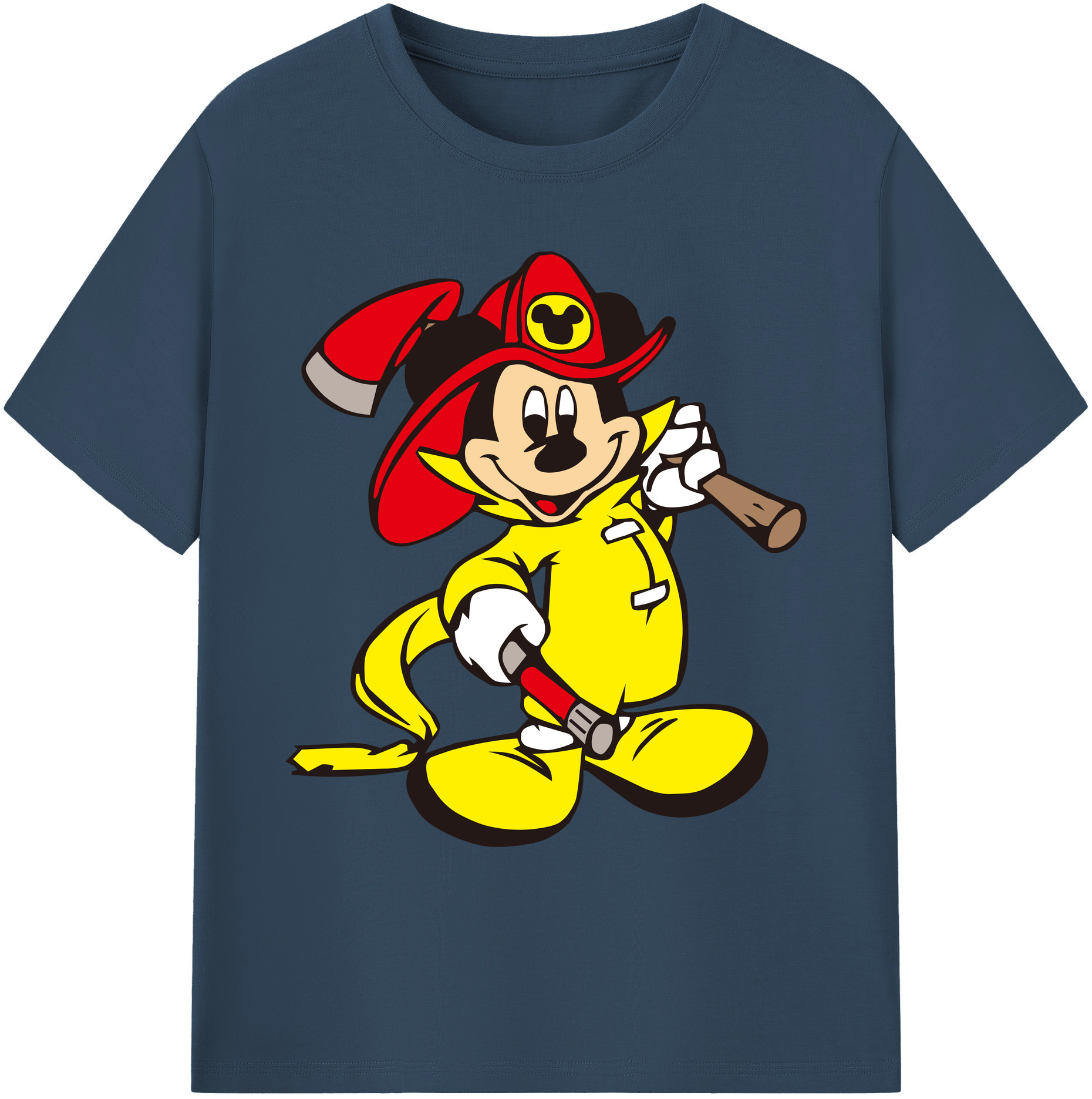 ミッキーマウス Mickey Mouse 綿100％ メンズ半袖Tシャツ｜肌触りやわらか＆通気性