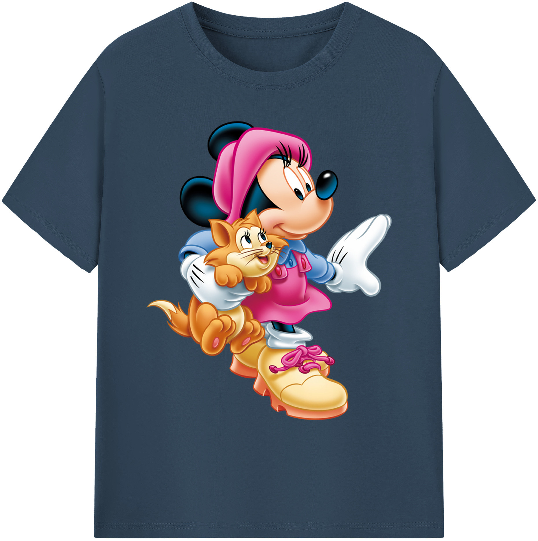 ミッキーマウス Mickey Mouse 綿100％ メンズ半袖Tシャツ｜肌触りやわらか＆通気性
