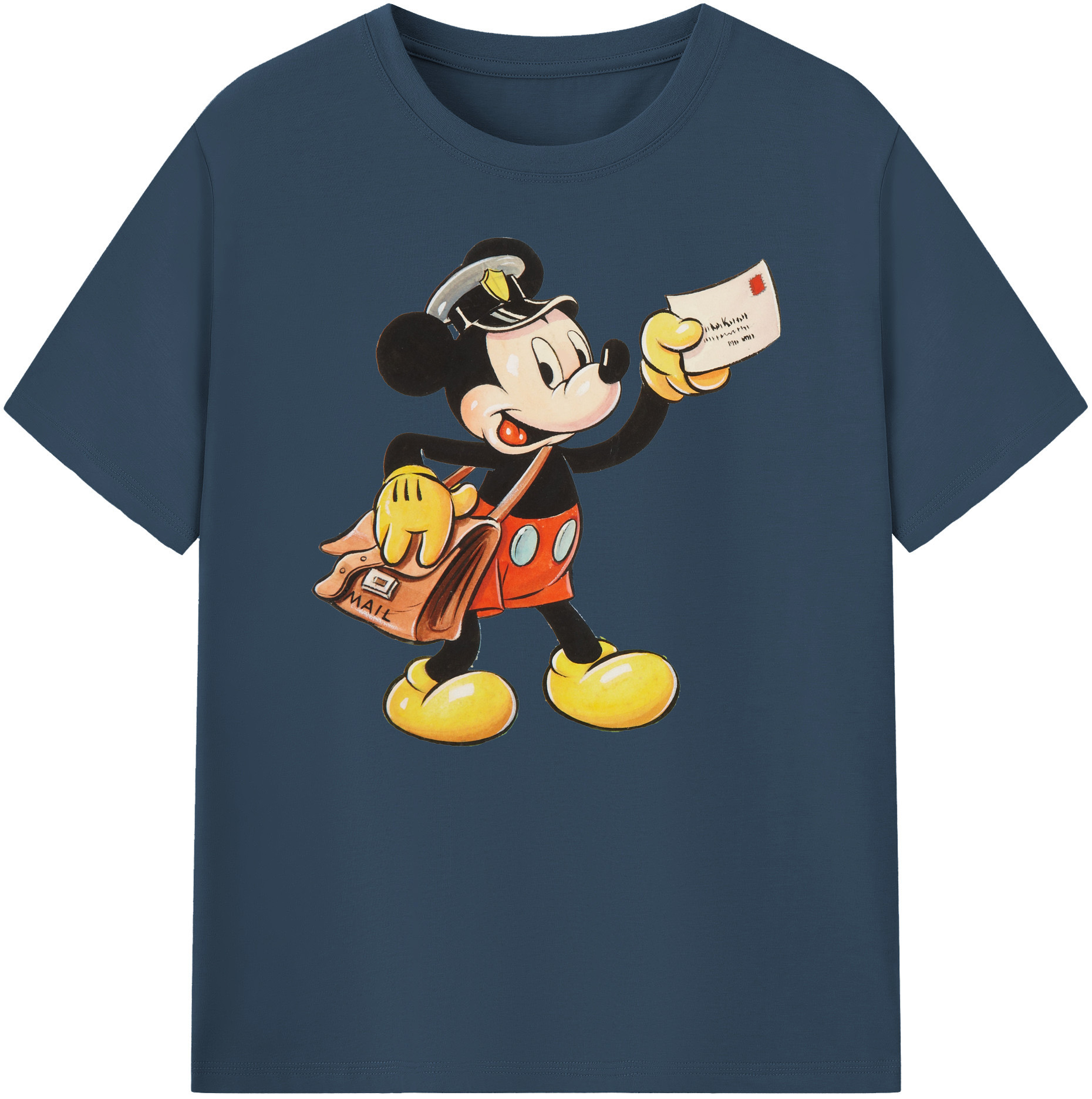 ミッキーマウス Mickey Mouse 綿100％ メンズ半袖Tシャツ｜肌触りやわらか＆通気性