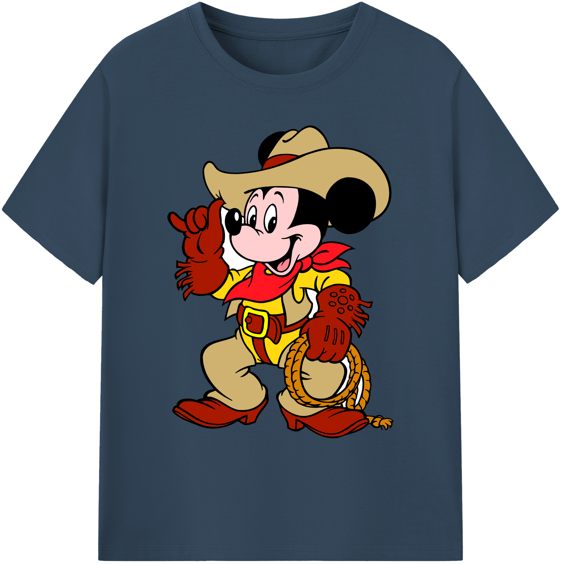 ミッキーマウス Mickey Mouse 綿100％ メンズ半袖Tシャツ｜肌触りやわらか＆通気性
