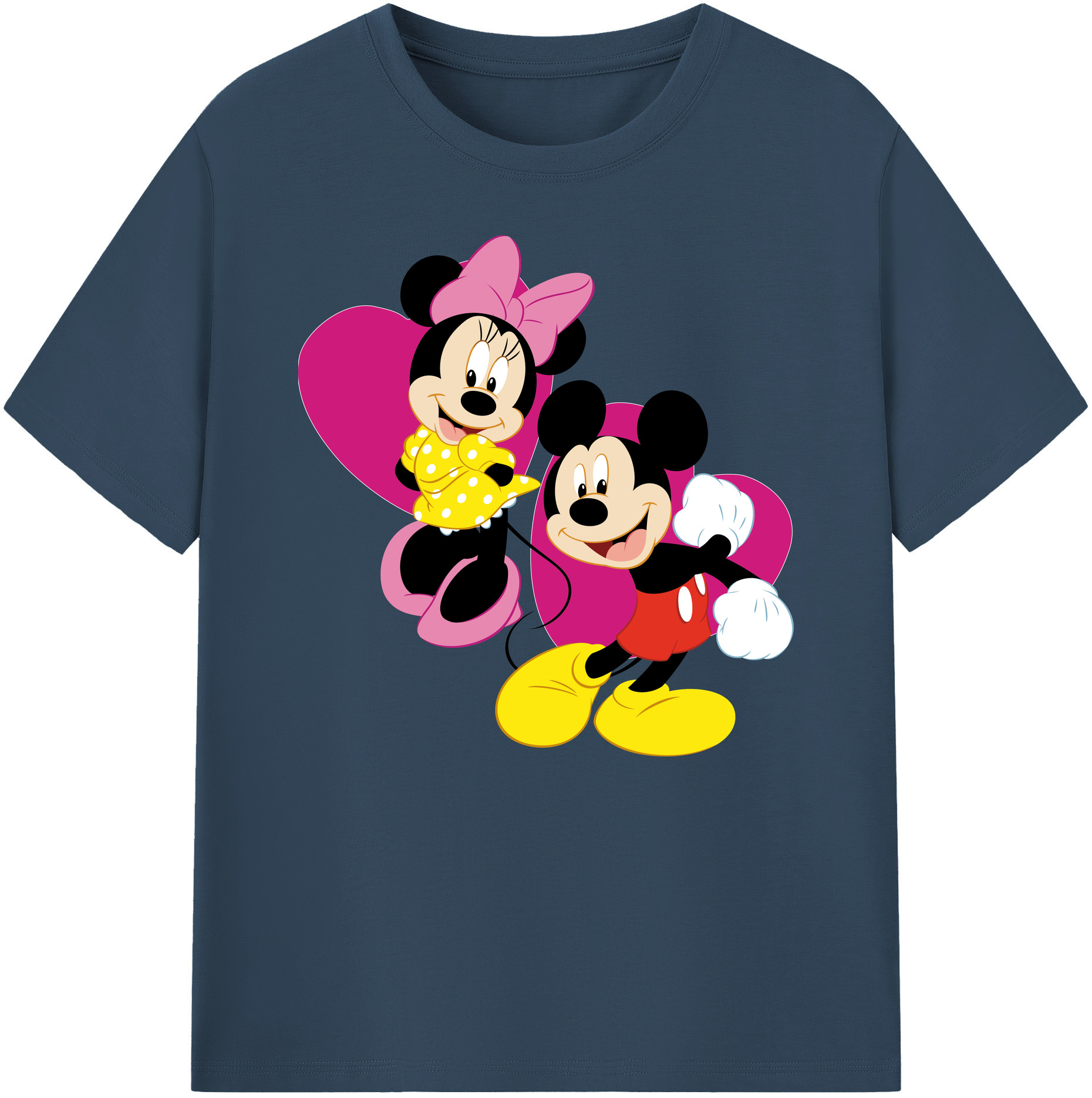 ミッキーマウス Mickey Mouse 綿100％ メンズ半袖Tシャツ｜肌触りやわらか＆通気性
