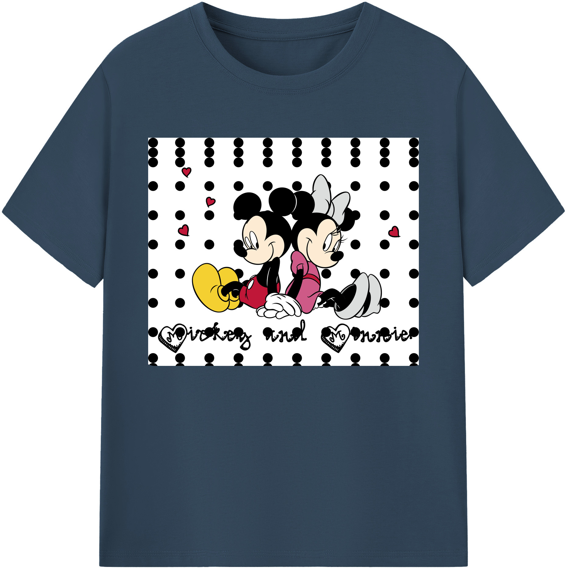 ミッキーマウス Mickey Mouse 綿100％ メンズ半袖Tシャツ｜肌触りやわらか＆通気性