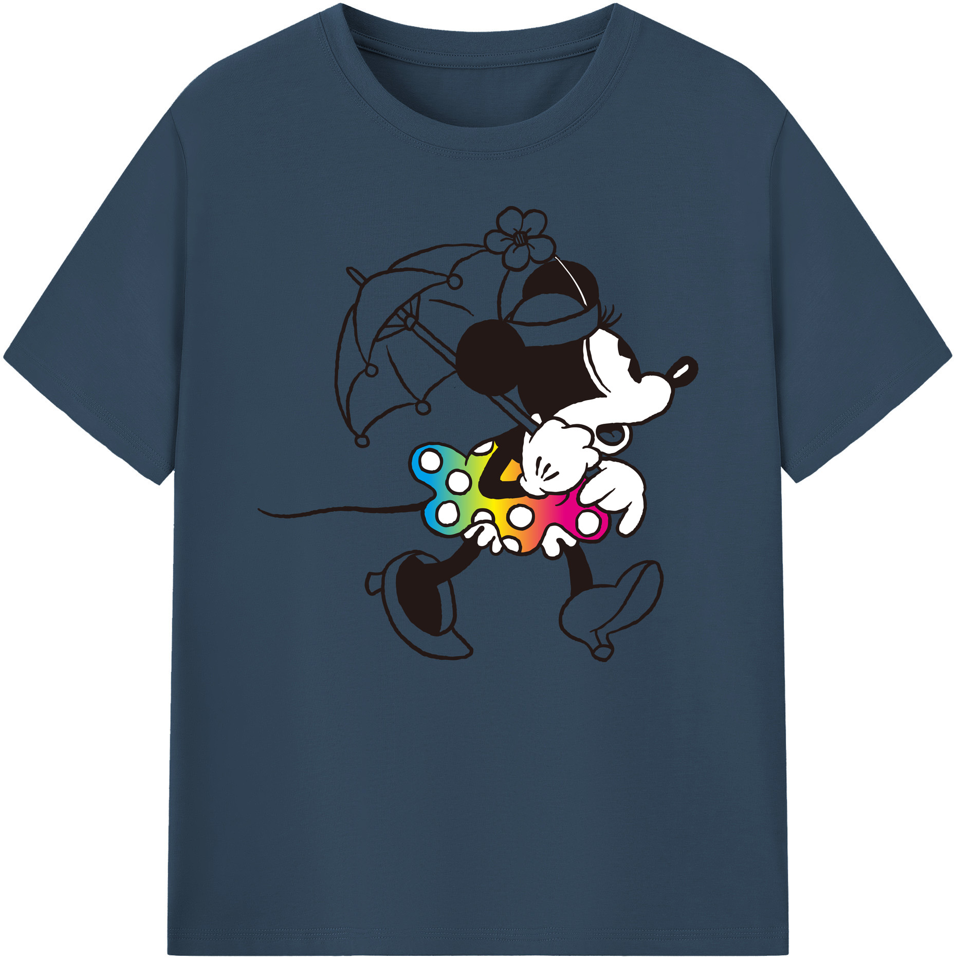 ミッキーマウス Mickey Mouse 綿100％ メンズ半袖Tシャツ｜肌触りやわらか＆通気性