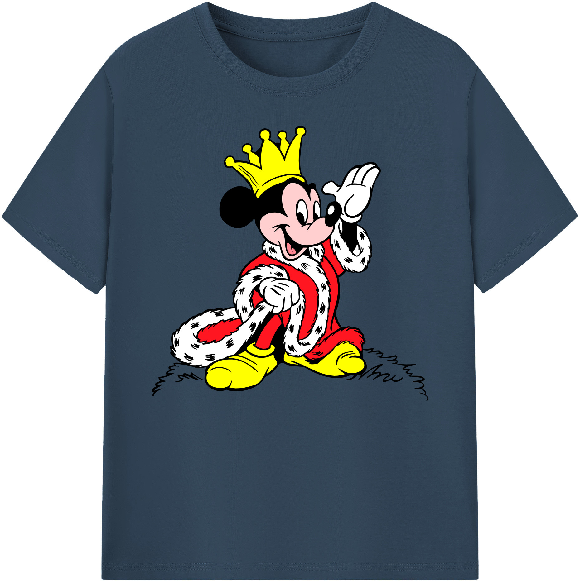 ミッキーマウス Mickey Mouse 綿100％ メンズ半袖Tシャツ｜肌触りやわらか＆通気性