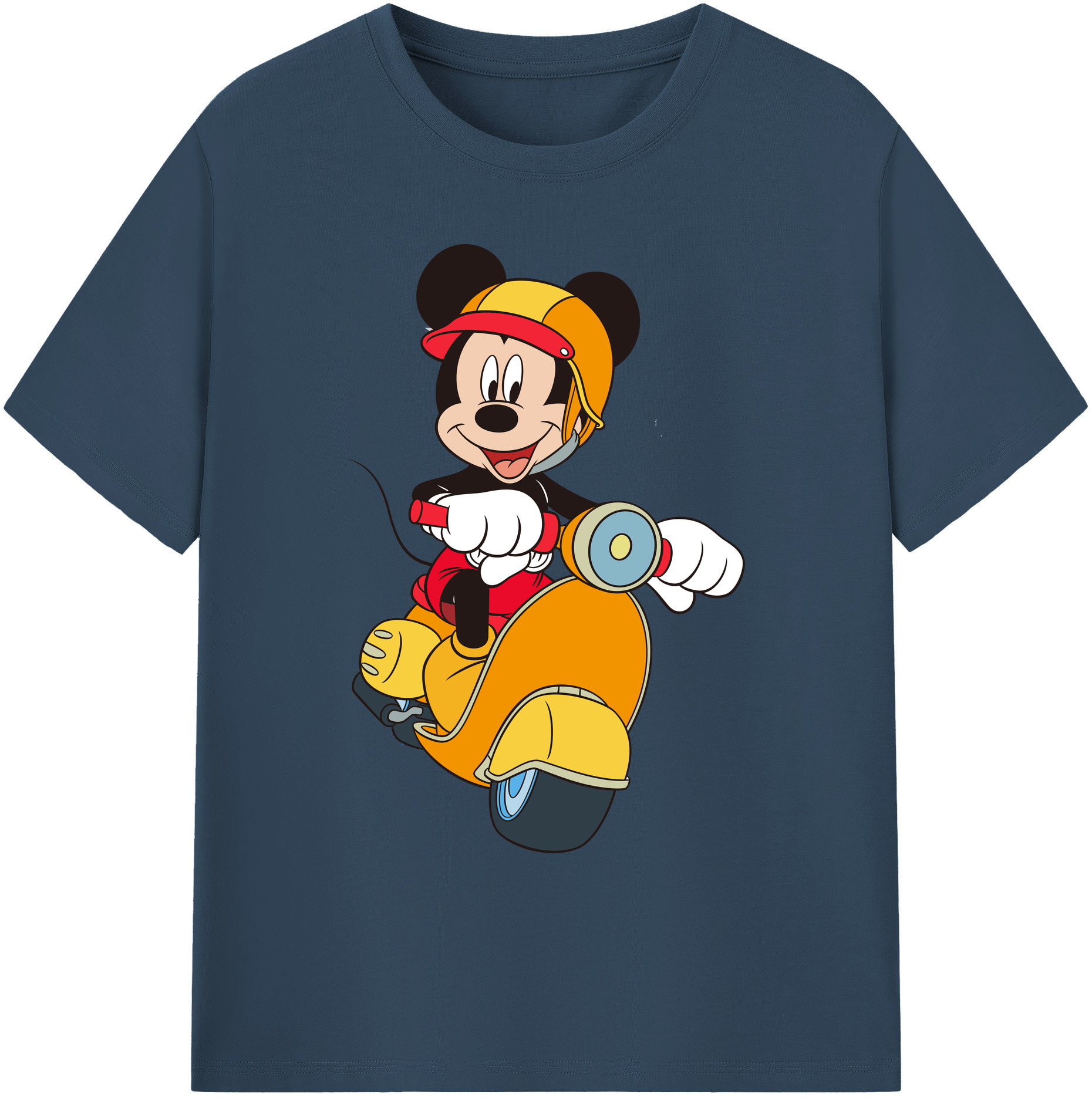 ミッキーマウス Mickey Mouse 綿100％ メンズ半袖Tシャツ｜肌触りやわらか＆通気性