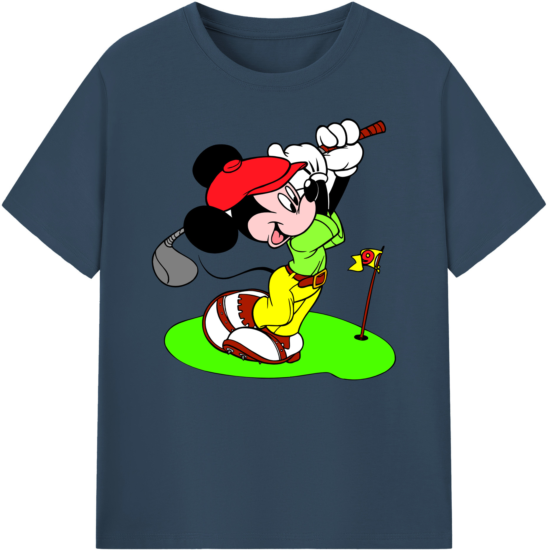 ミッキーマウス Mickey Mouse 綿100％ メンズ半袖Tシャツ｜肌触りやわらか＆通気性