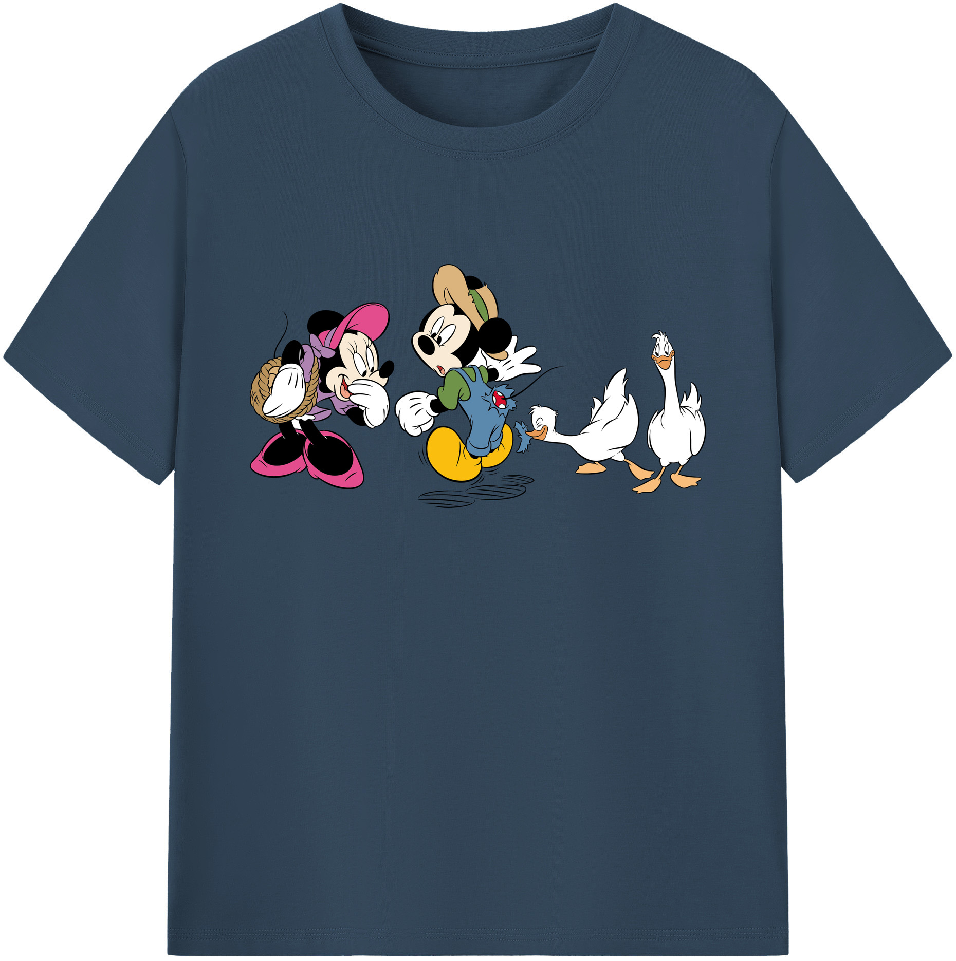 ミッキーマウス Mickey Mouse 綿100％ メンズ半袖Tシャツ｜肌触りやわらか＆通気性
