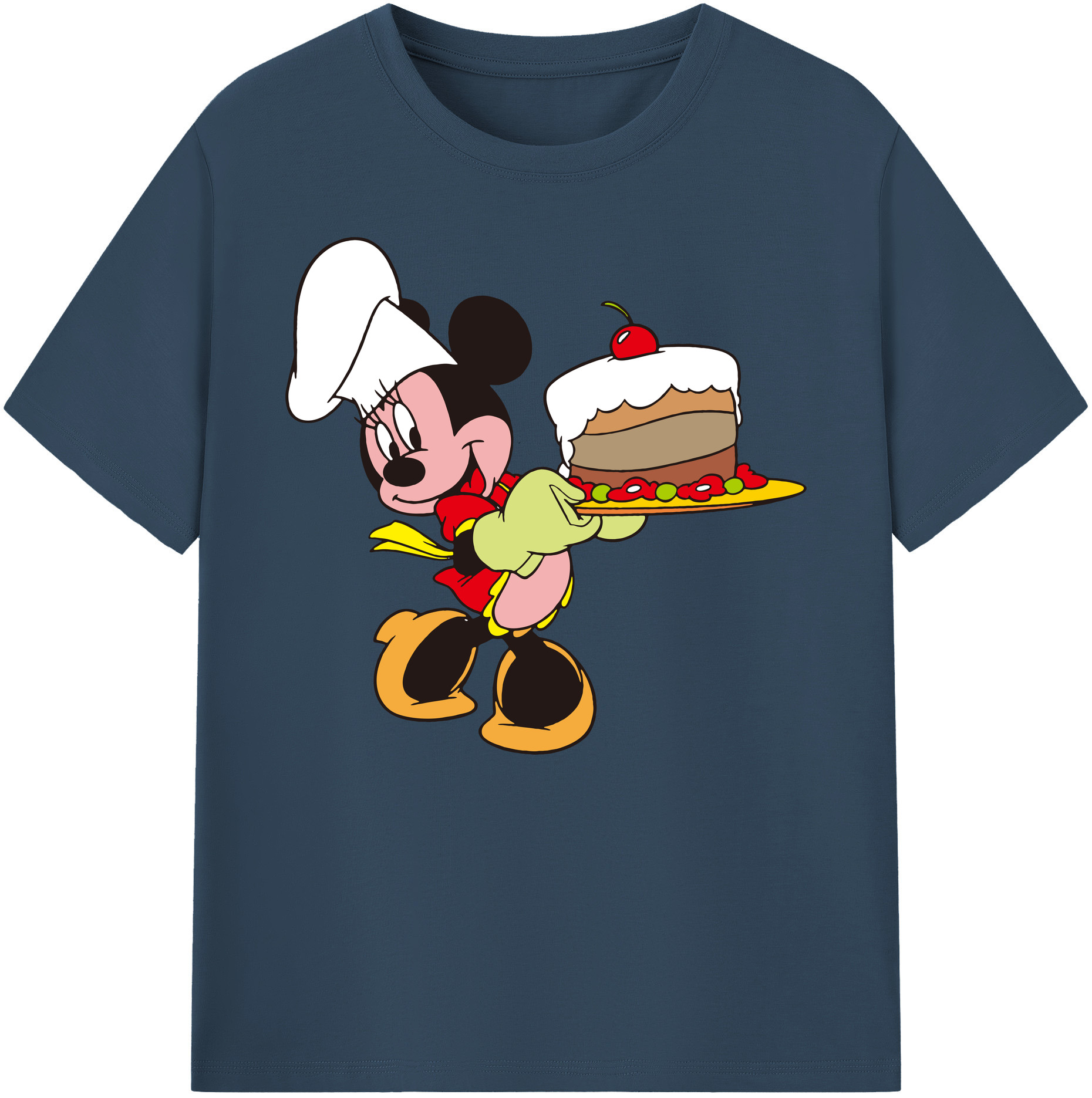 ミッキーマウス Mickey Mouse 綿100％ メンズ半袖Tシャツ｜肌触りやわらか＆通気性