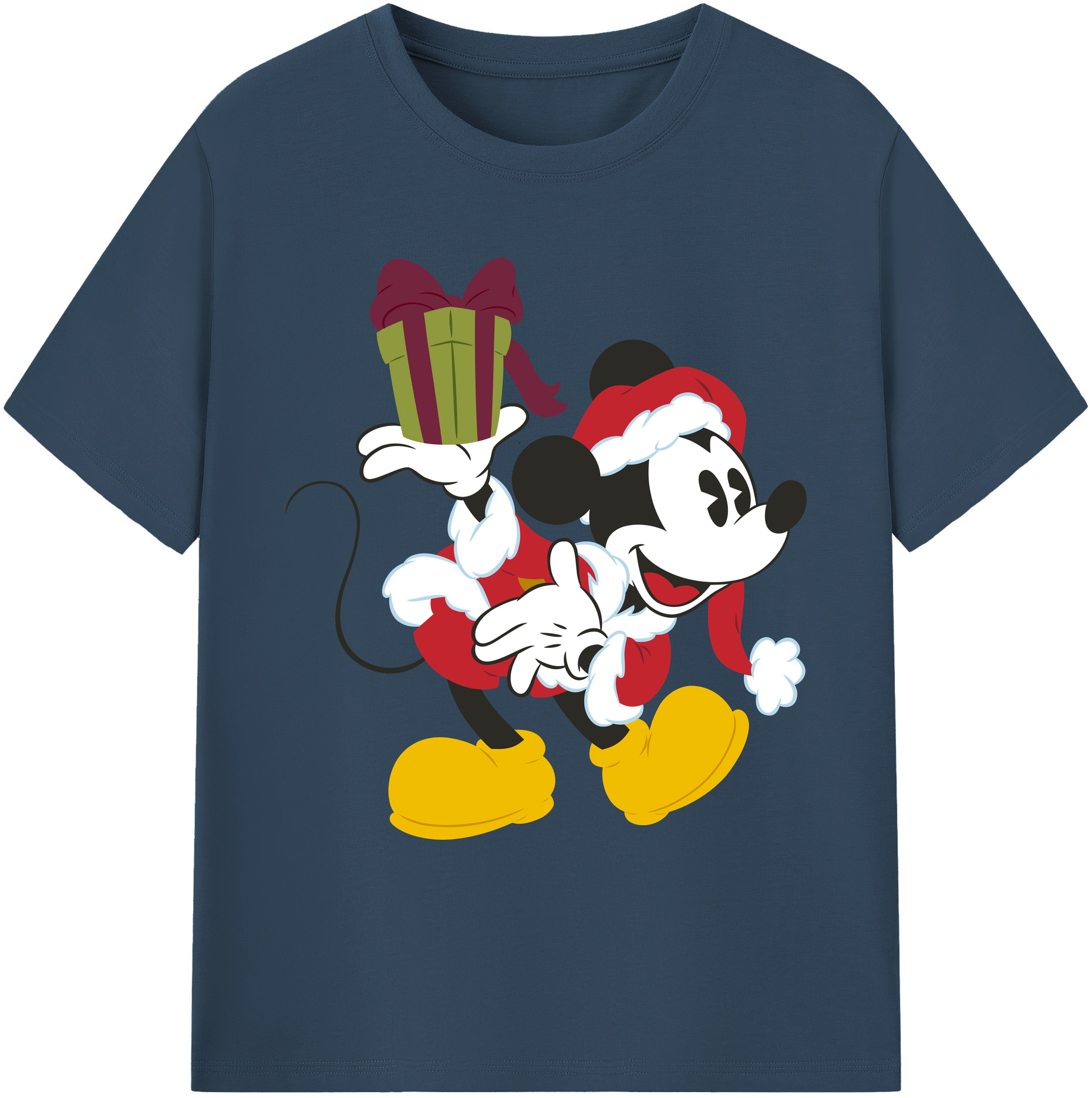 ミッキーマウス Mickey Mouse 綿100％ メンズ半袖Tシャツ｜肌触りやわらか＆通気性