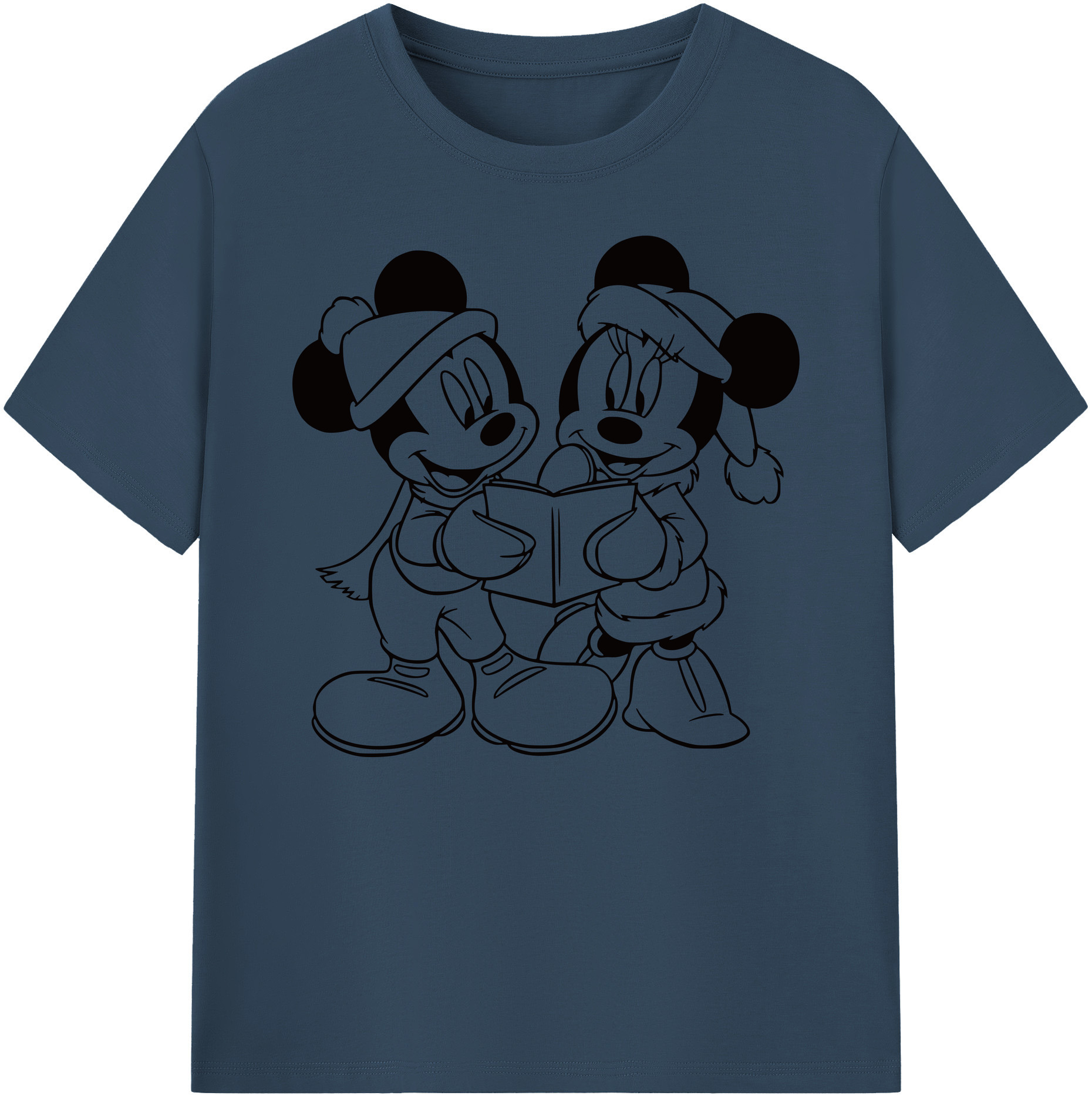 ミッキーマウス Mickey Mouse 綿100％ メンズ半袖Tシャツ｜肌触りやわらか＆通気性