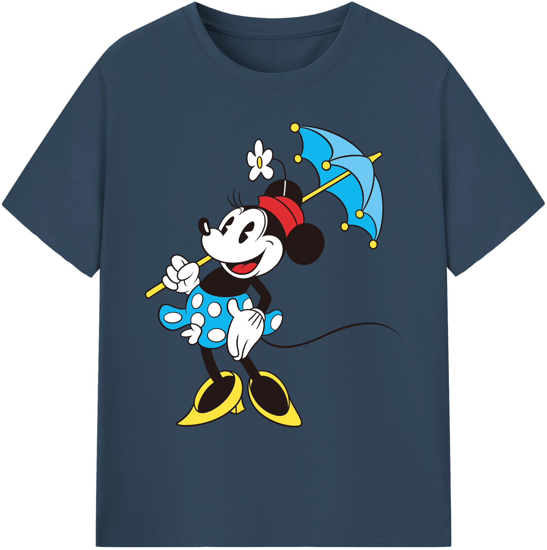 ミッキーマウス Mickey Mouse 綿100％ メンズ半袖Tシャツ｜肌触りやわらか＆通気性