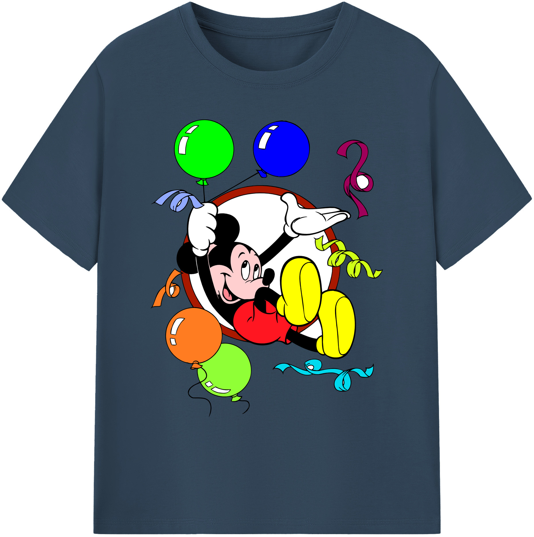 ミッキーマウス Mickey Mouse 綿100％ メンズ半袖Tシャツ｜肌触りやわらか＆通気性