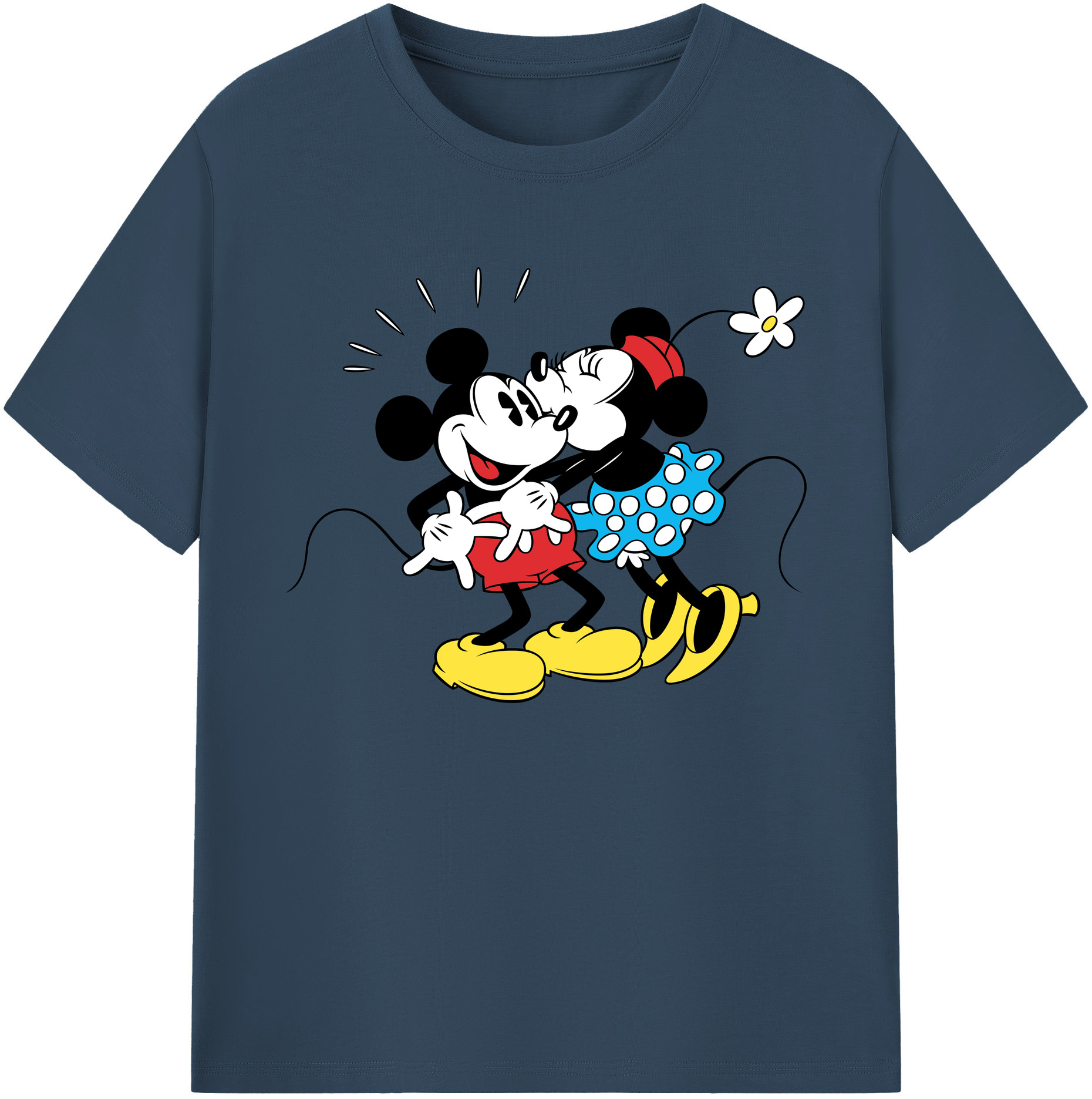 （画像用） ミッキーマウス Mickey Mouse 綿100％ メンズ半袖Tシャツ｜肌触りやわらか＆通気性
