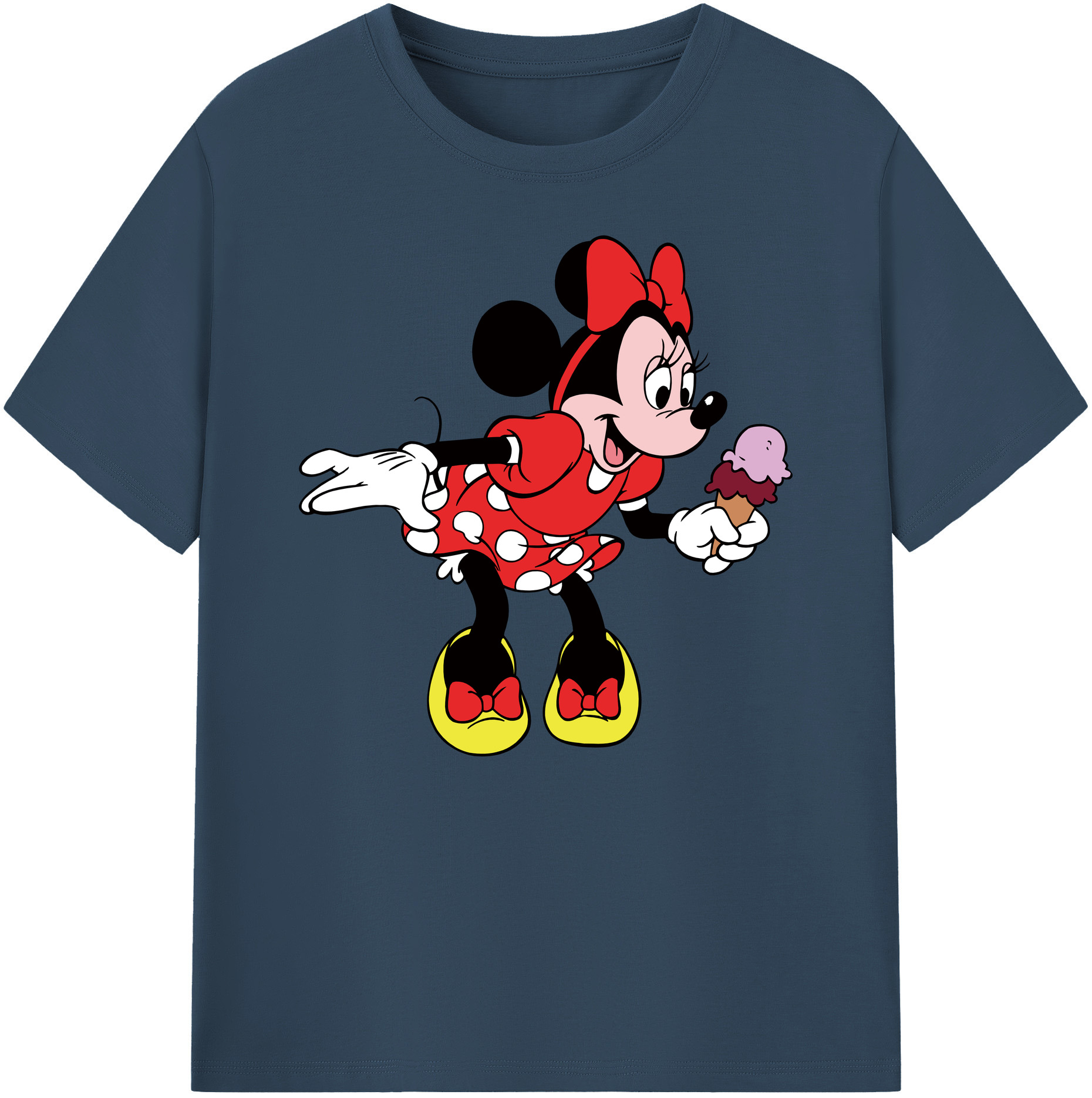 ミッキーマウス Mickey Mouse 綿100％ メンズ半袖Tシャツ｜肌触りやわらか＆通気性