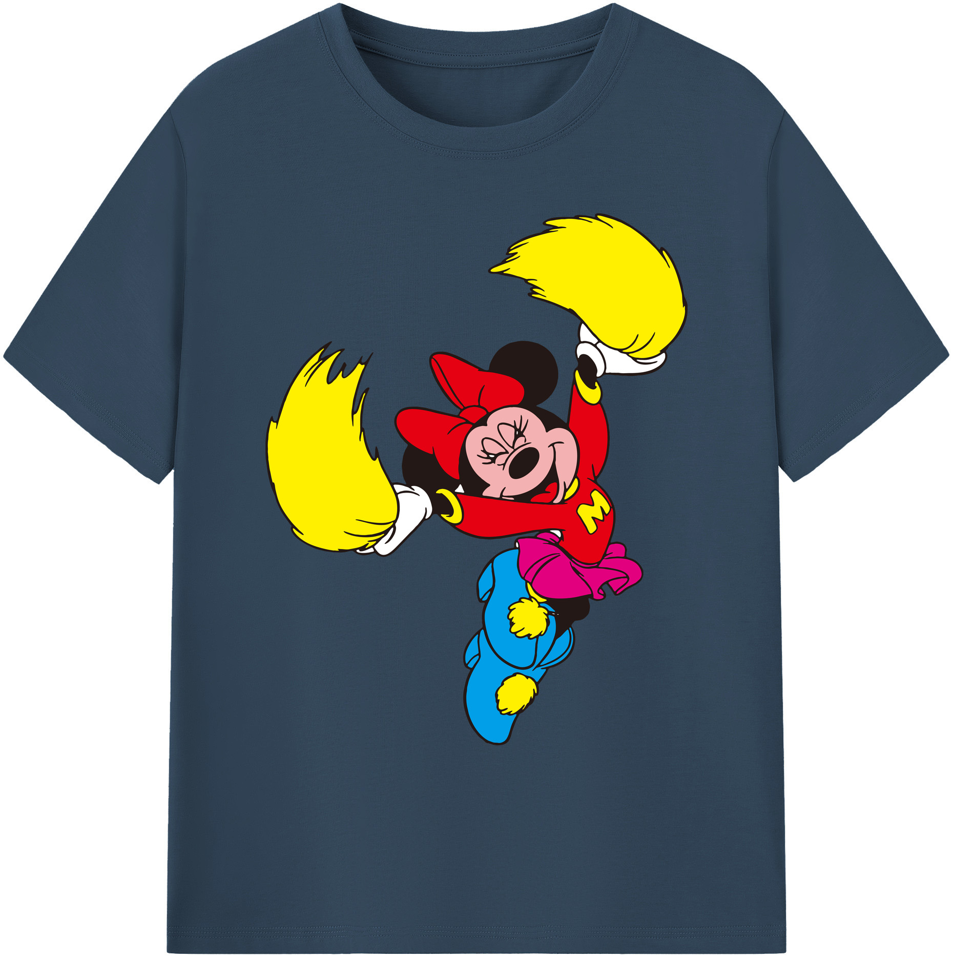 ミッキーマウス Mickey Mouse 綿100％ メンズ半袖Tシャツ｜肌触りやわらか＆通気性