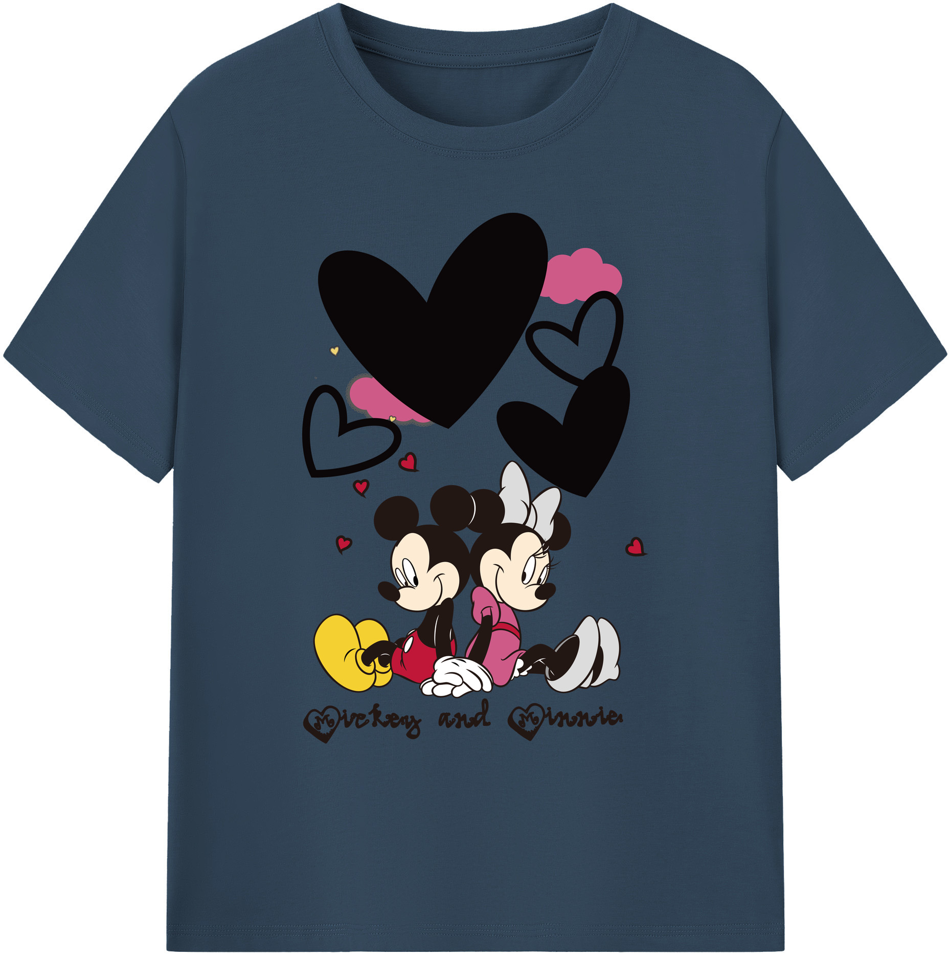 ミッキーマウス Mickey Mouse 綿100％ メンズ半袖Tシャツ｜肌触りやわらか＆通気性