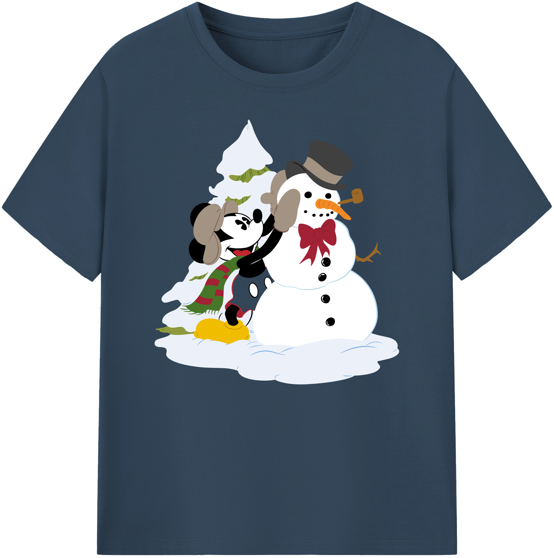 ミッキーマウス Mickey Mouse 綿100％ メンズ半袖Tシャツ｜肌触りやわらか＆通気性