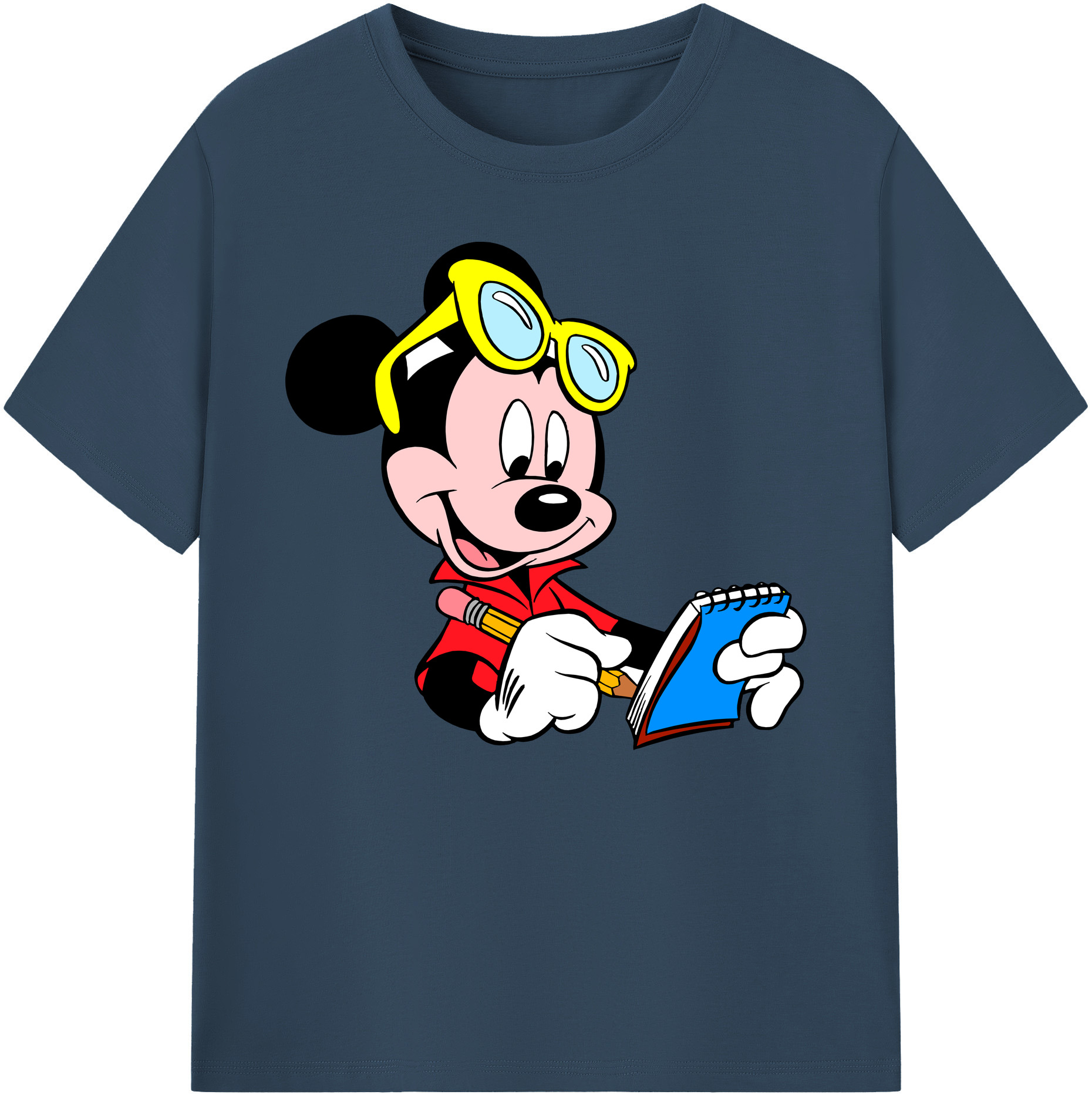ミッキーマウス Mickey Mouse 綿100％ メンズ半袖Tシャツ｜肌触りやわらか＆通気性