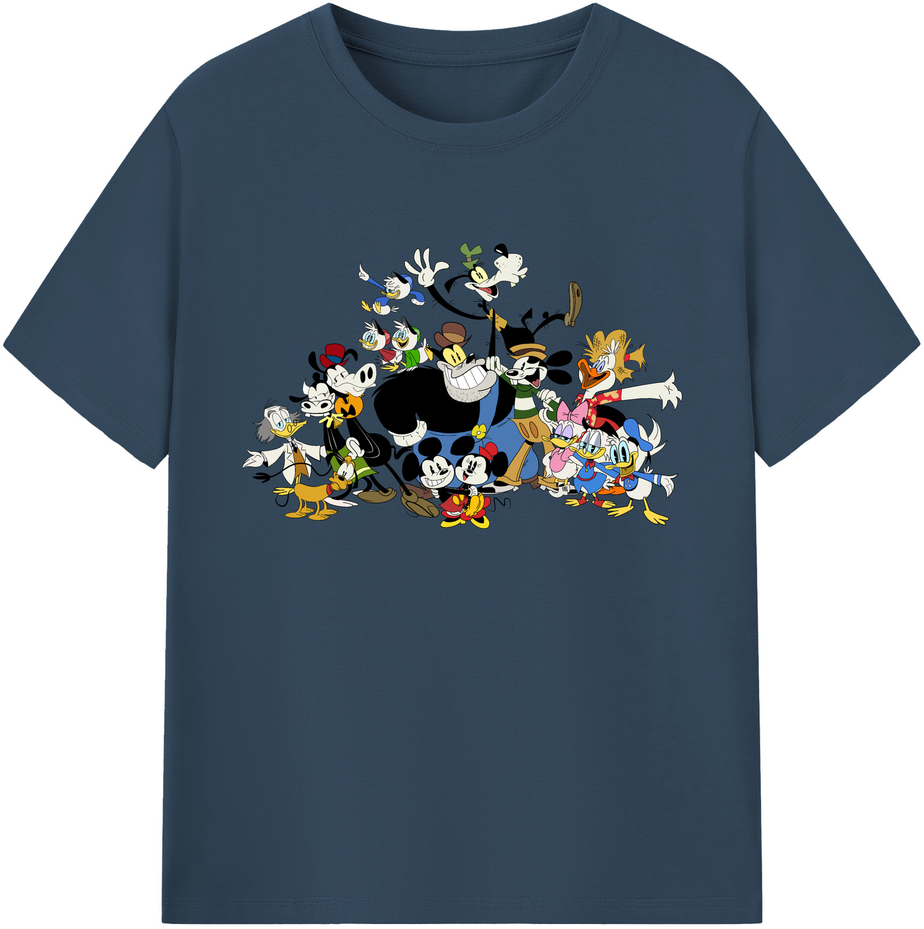 ミッキーマウス Mickey Mouse 綿100％ メンズ半袖Tシャツ｜肌触りやわらか＆通気性