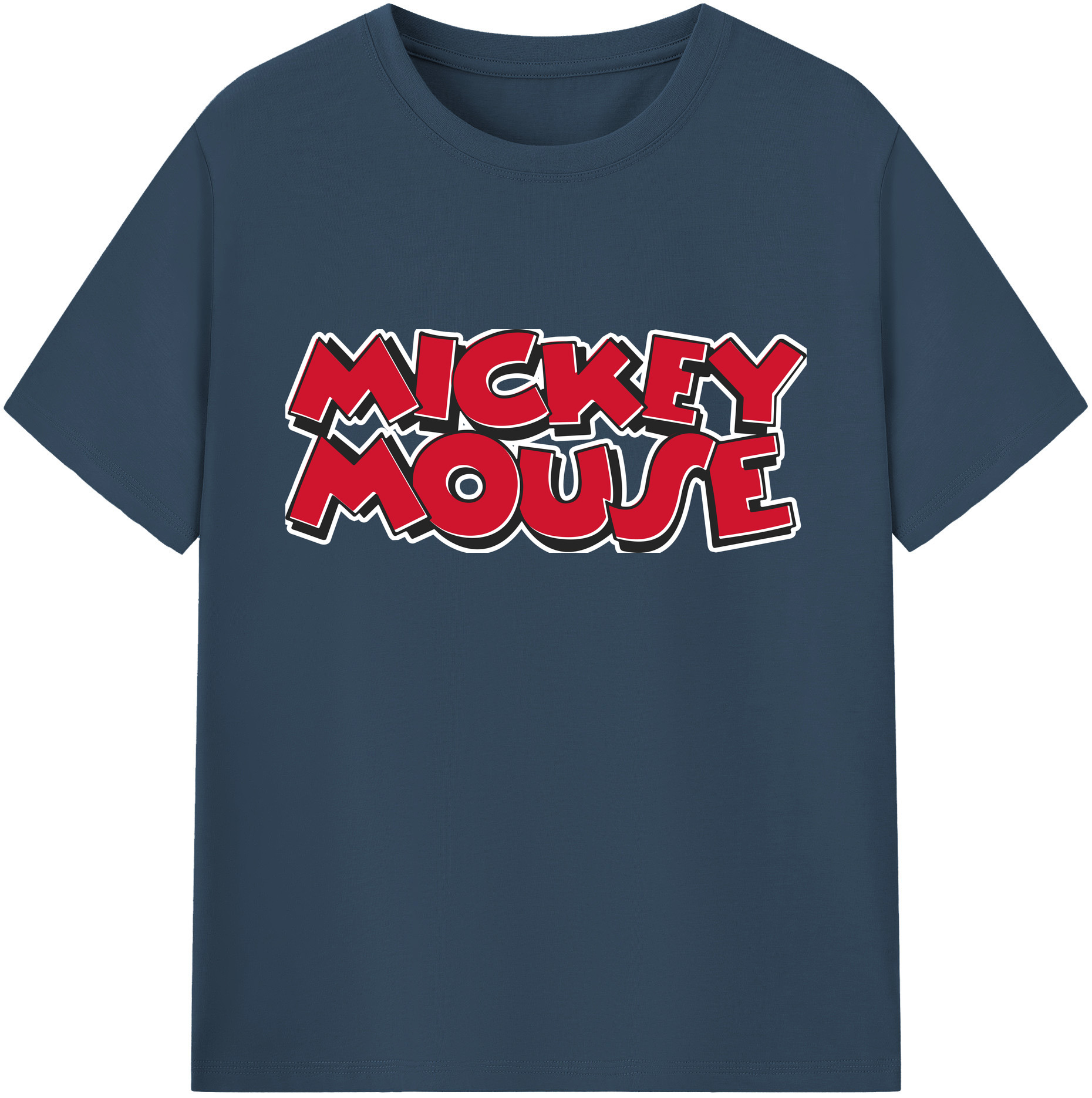 ミッキーマウス Mickey Mouse 綿100％ メンズ半袖Tシャツ｜肌触りやわらか＆通気性