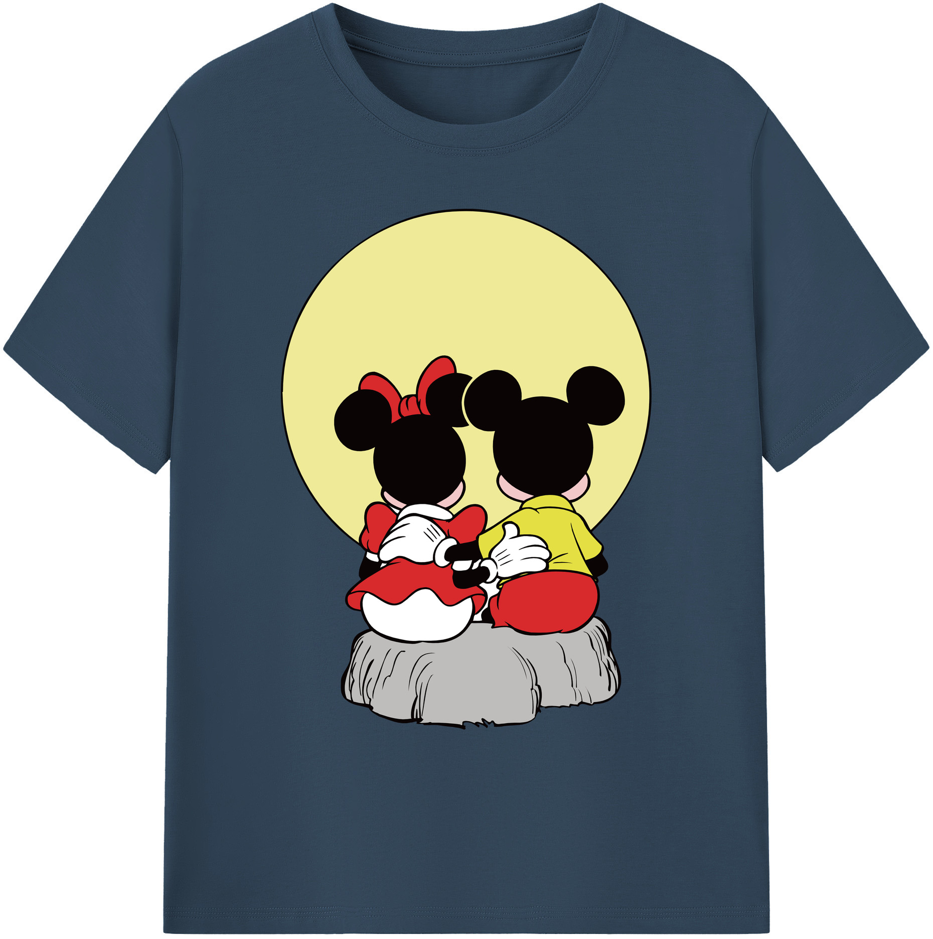 ミッキーマウス Mickey Mouse 綿100％ メンズ半袖Tシャツ｜肌触りやわらか＆通気性