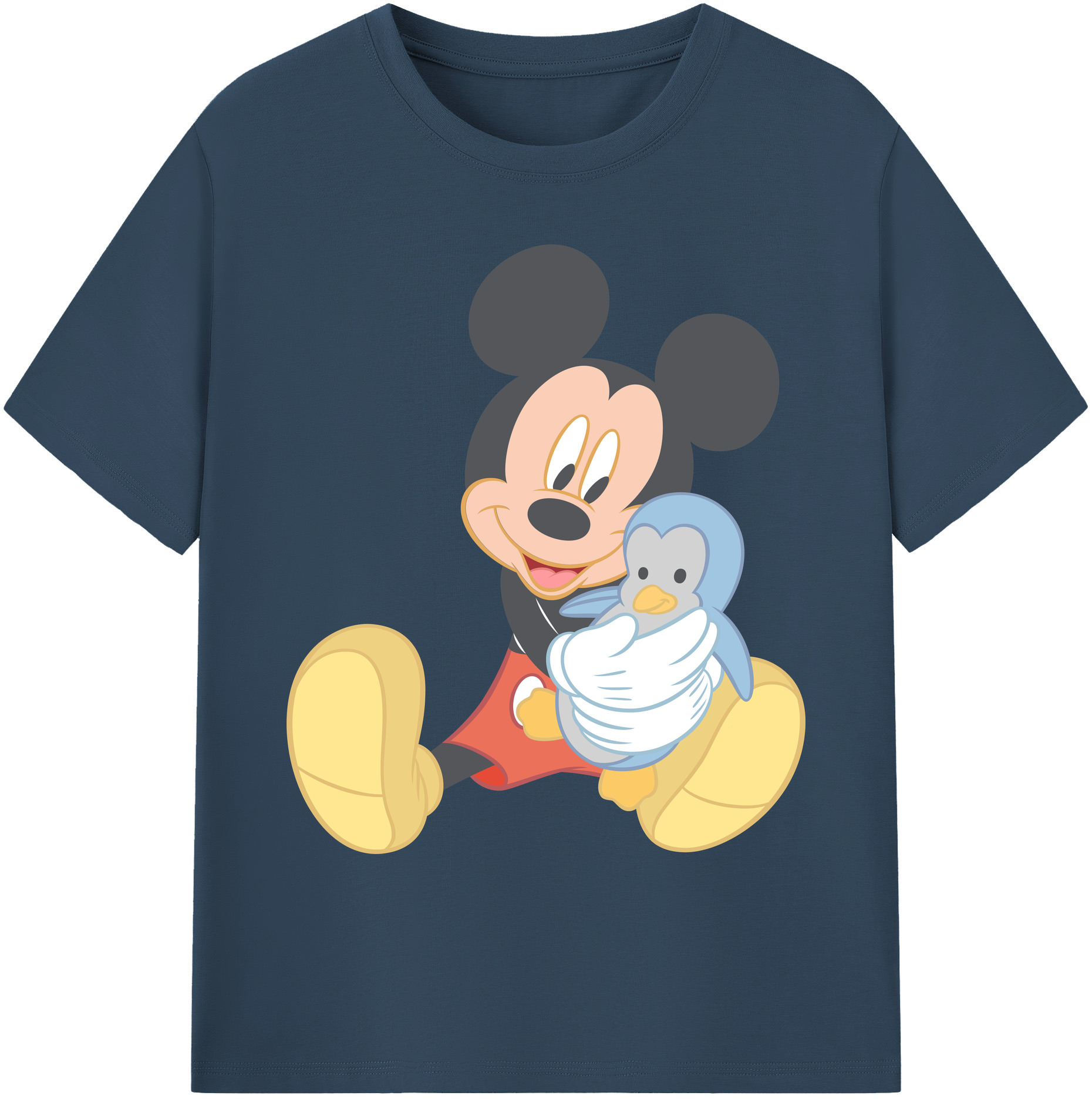 ミッキーマウス Mickey Mouse 綿100％ メンズ半袖Tシャツ｜肌触りやわらか＆通気性
