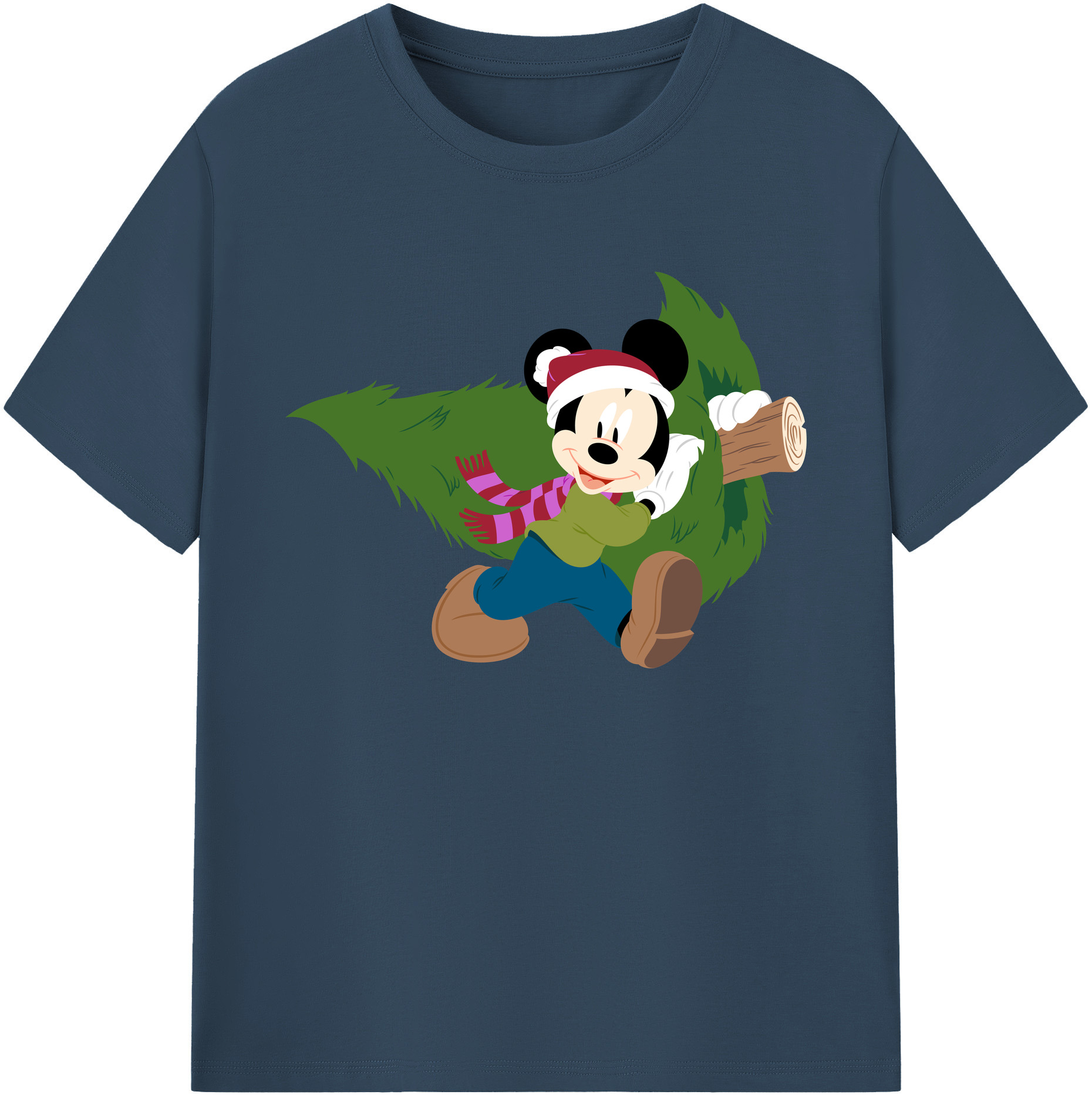 ミッキーマウス Mickey Mouse 綿100％ メンズ半袖Tシャツ｜肌触りやわらか＆通気性