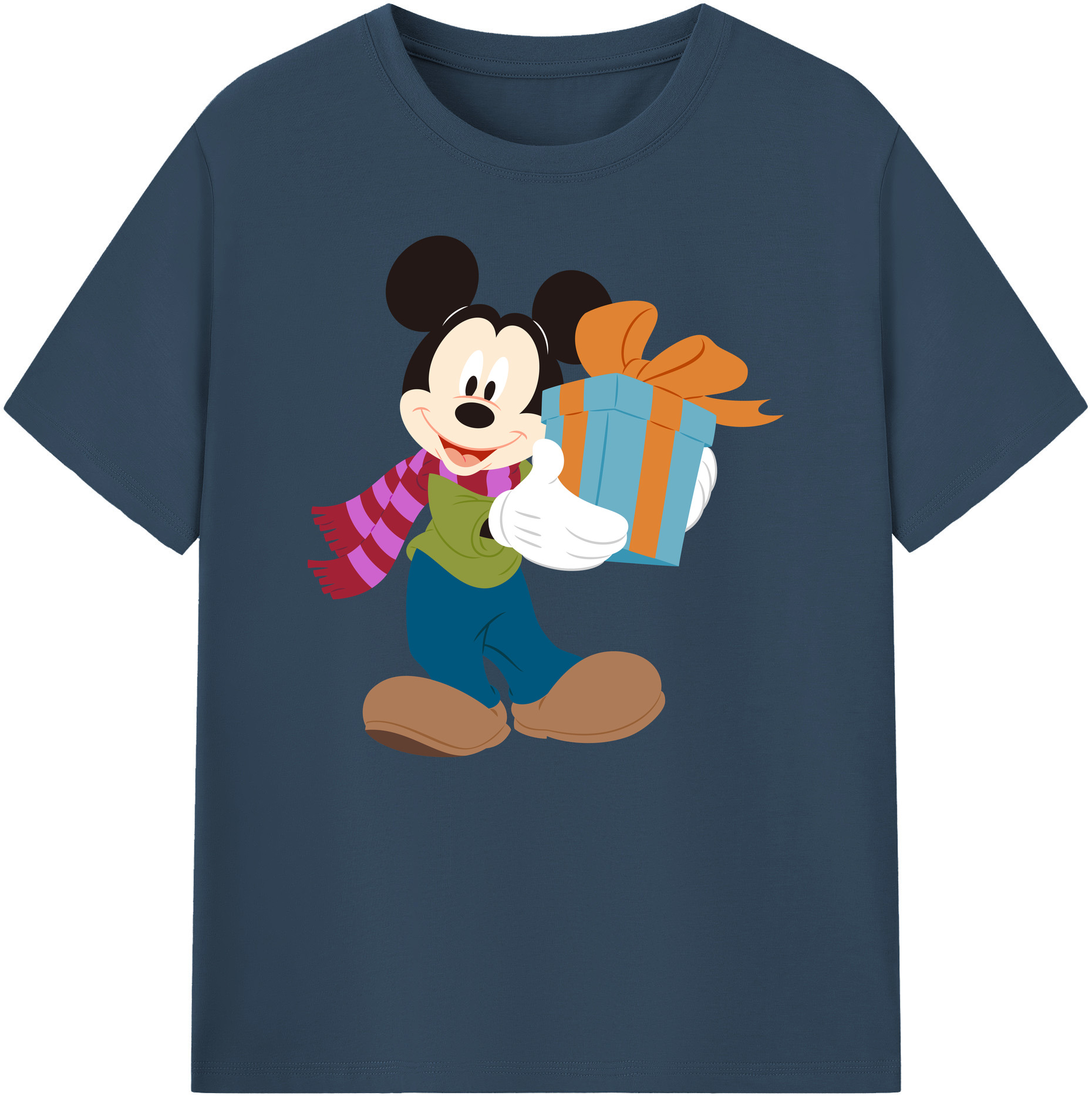 ミッキーマウス Mickey Mouse 綿100％ メンズ半袖Tシャツ｜肌触りやわらか＆通気性