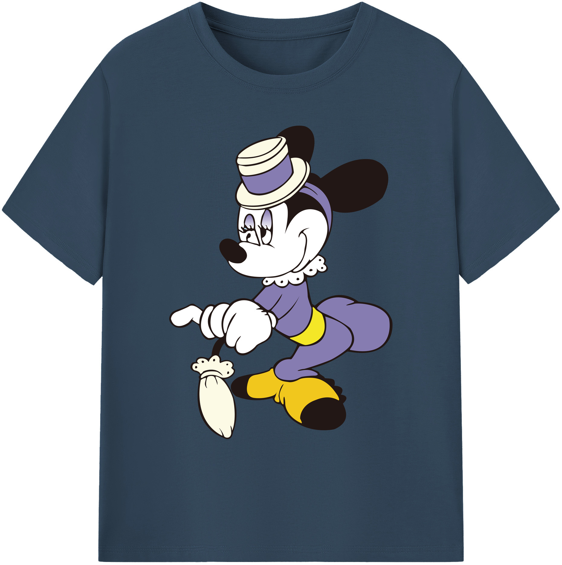 ミッキーマウス Mickey Mouse 綿100％ メンズ半袖Tシャツ｜肌触りやわらか＆通気性