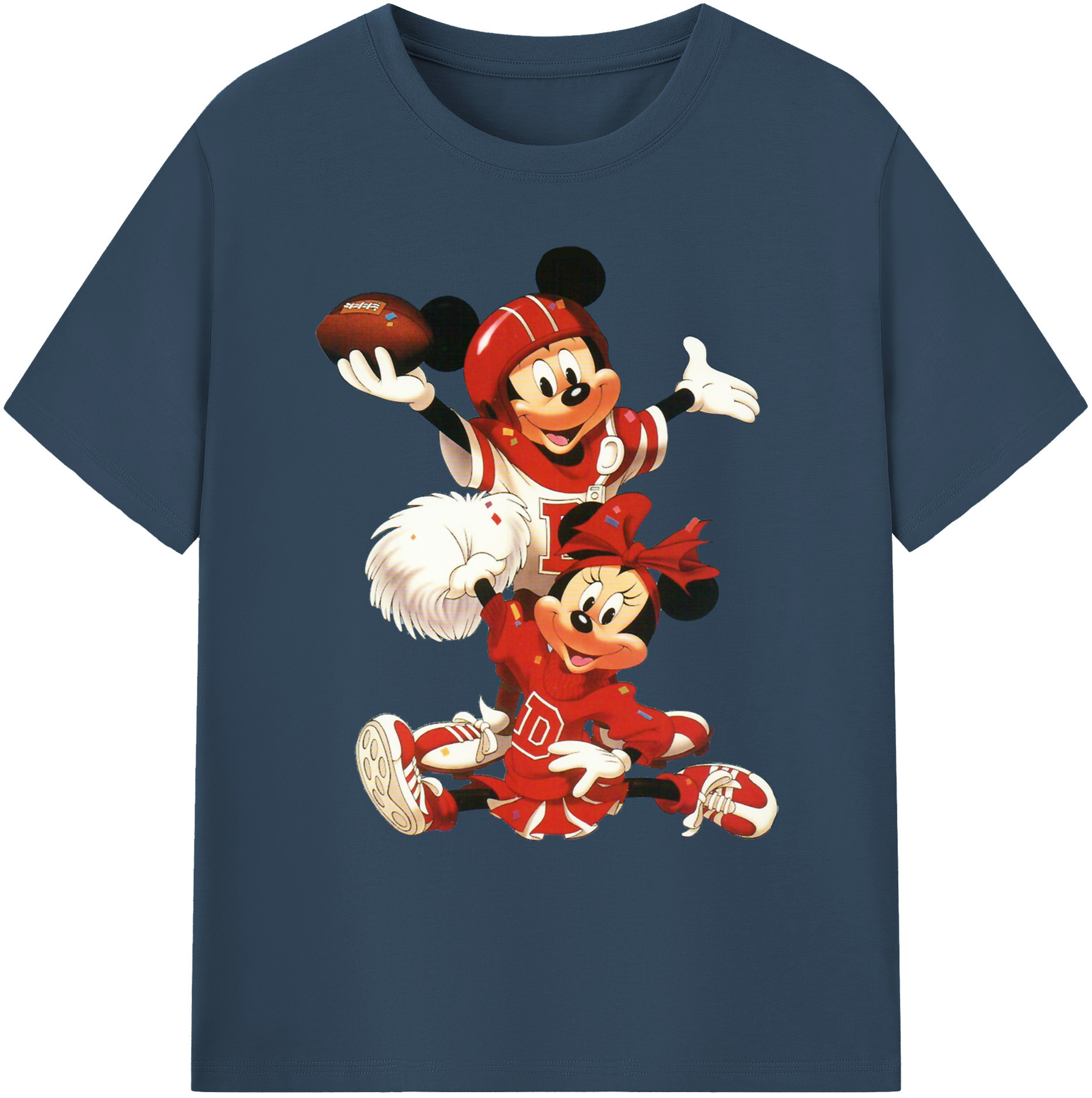 ミッキーマウス Mickey Mouse 綿100％ メンズ半袖Tシャツ｜肌触りやわらか＆通気性