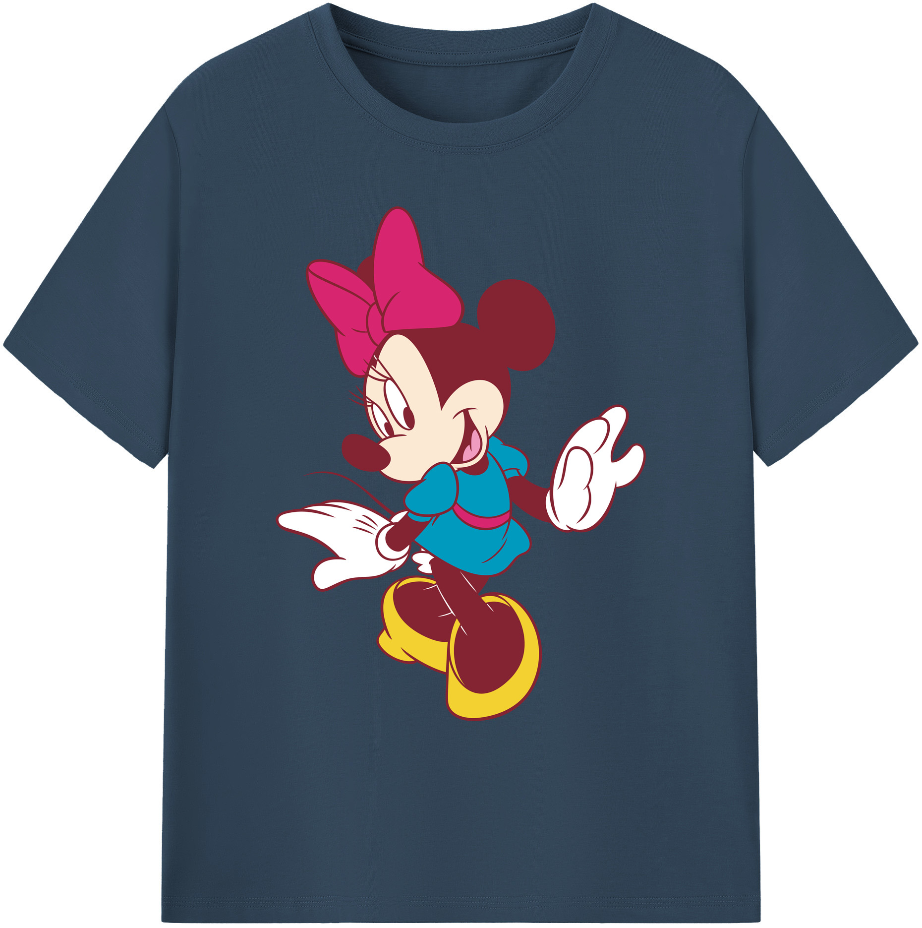 ミッキーマウス Mickey Mouse 綿100％ メンズ半袖Tシャツ｜肌触りやわらか＆通気性