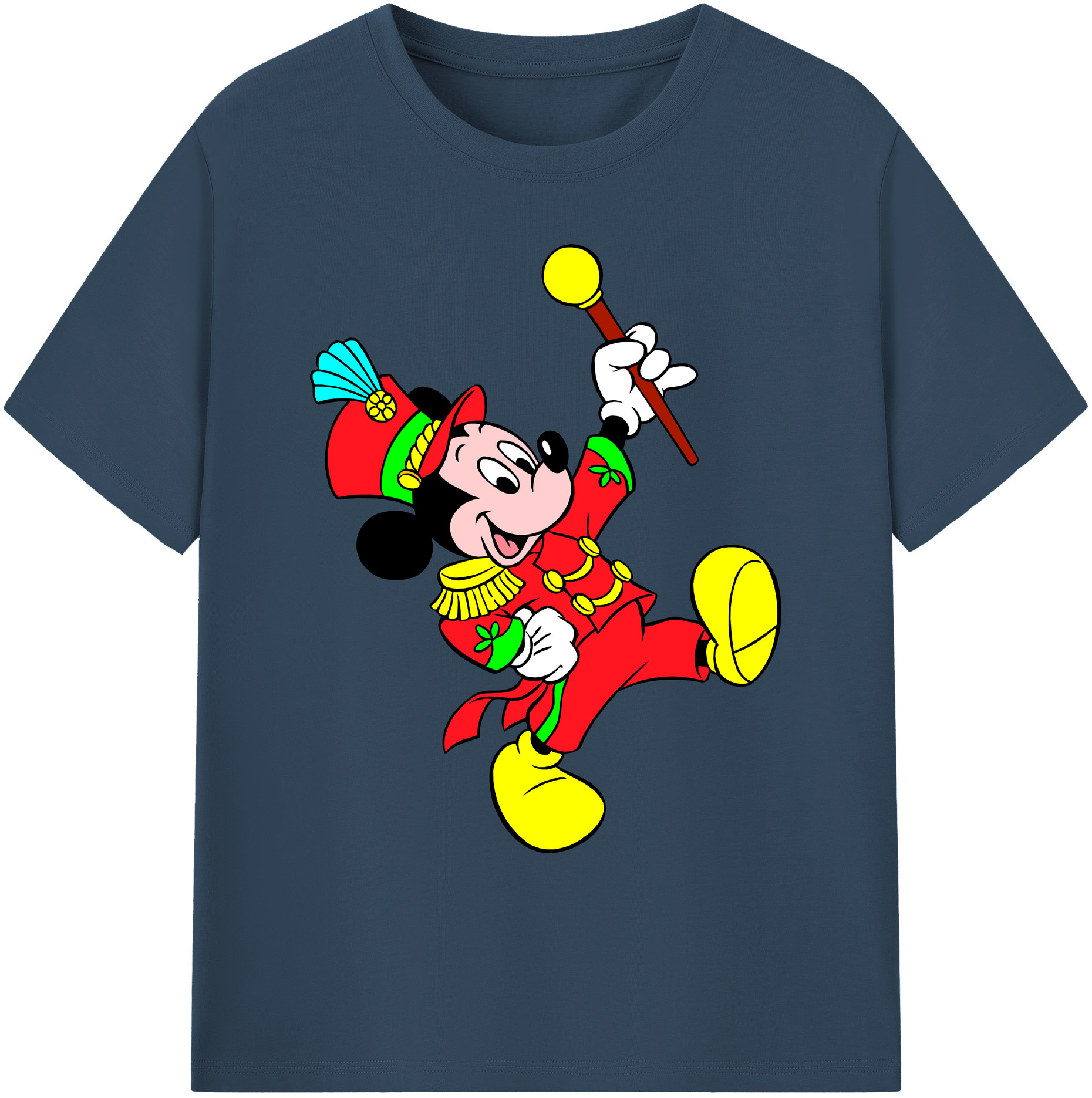 ミッキーマウス Mickey Mouse 綿100％ メンズ半袖Tシャツ｜肌触りやわらか＆通気性