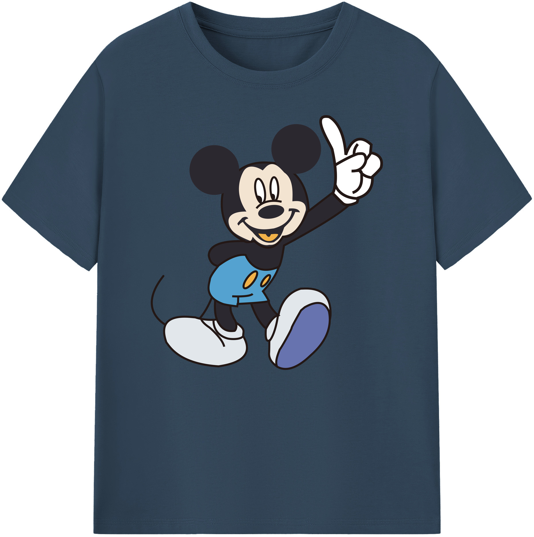 ミッキーマウス Mickey Mouse 綿100％ メンズ半袖Tシャツ｜肌触りやわらか＆通気性