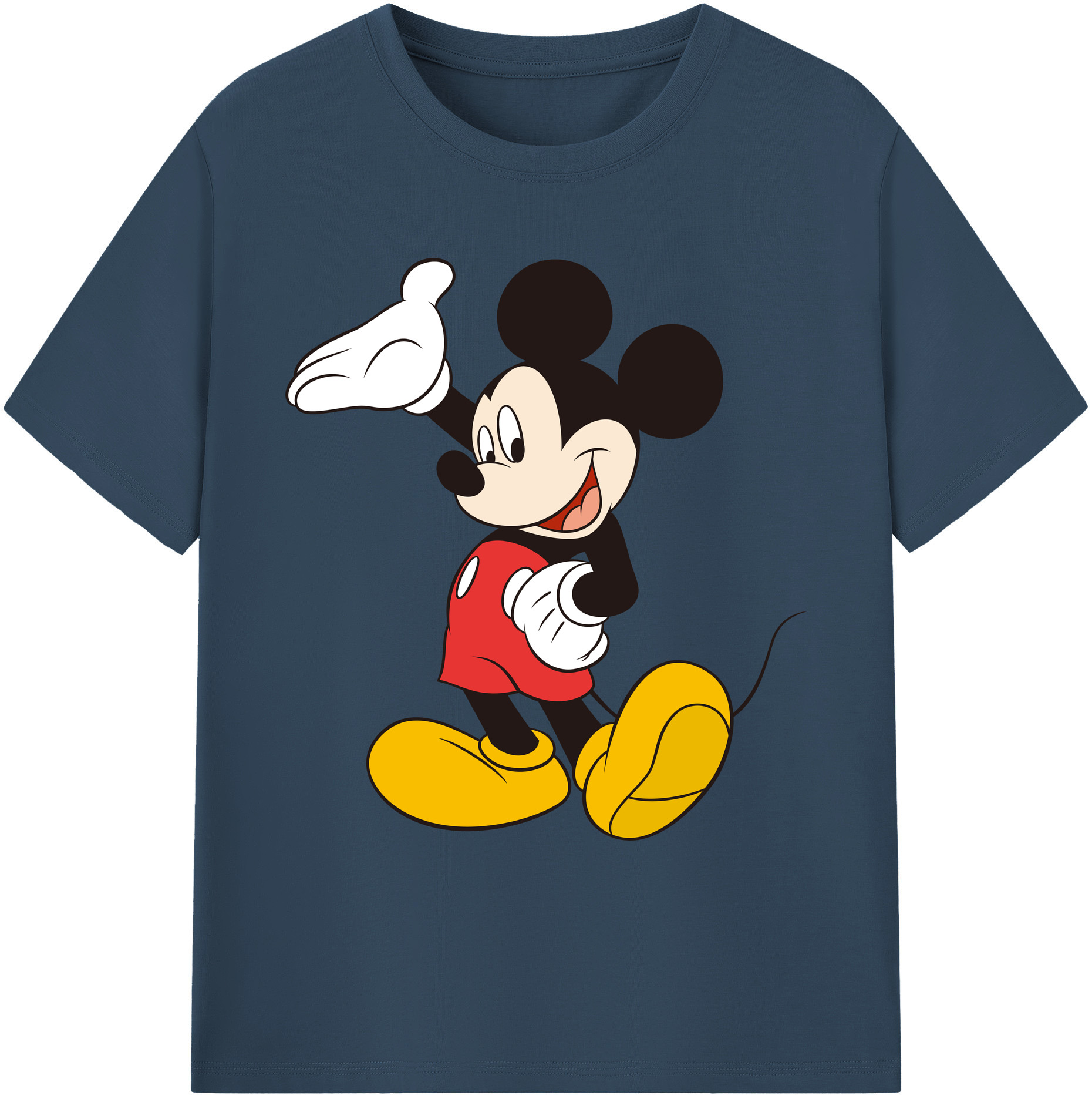 ミッキーマウス Mickey Mouse 綿100％ メンズ半袖Tシャツ｜肌触りやわらか＆通気性