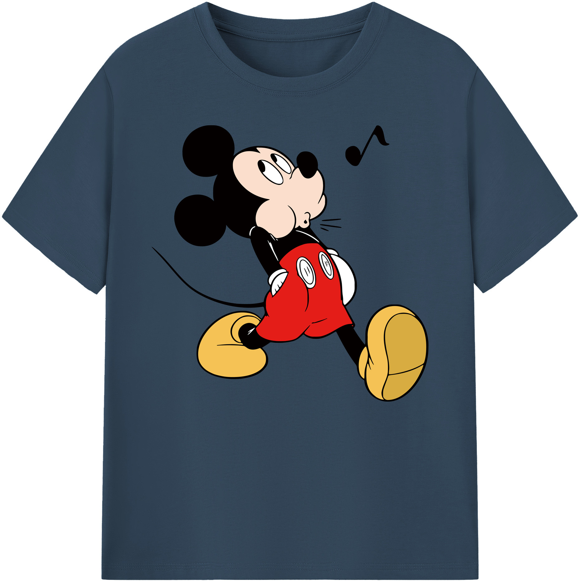 ミッキーマウス Mickey Mouse 綿100％ メンズ半袖Tシャツ｜肌触りやわらか＆通気性